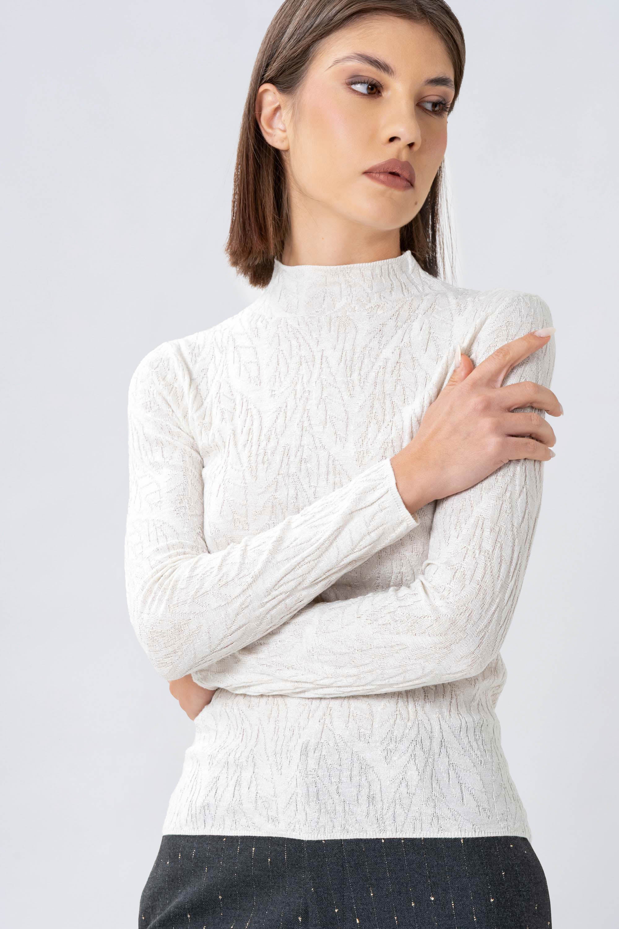 Maglia a collo alto con lavorazione jaquard - MAGLIA M/L ELISEEX - Image 7