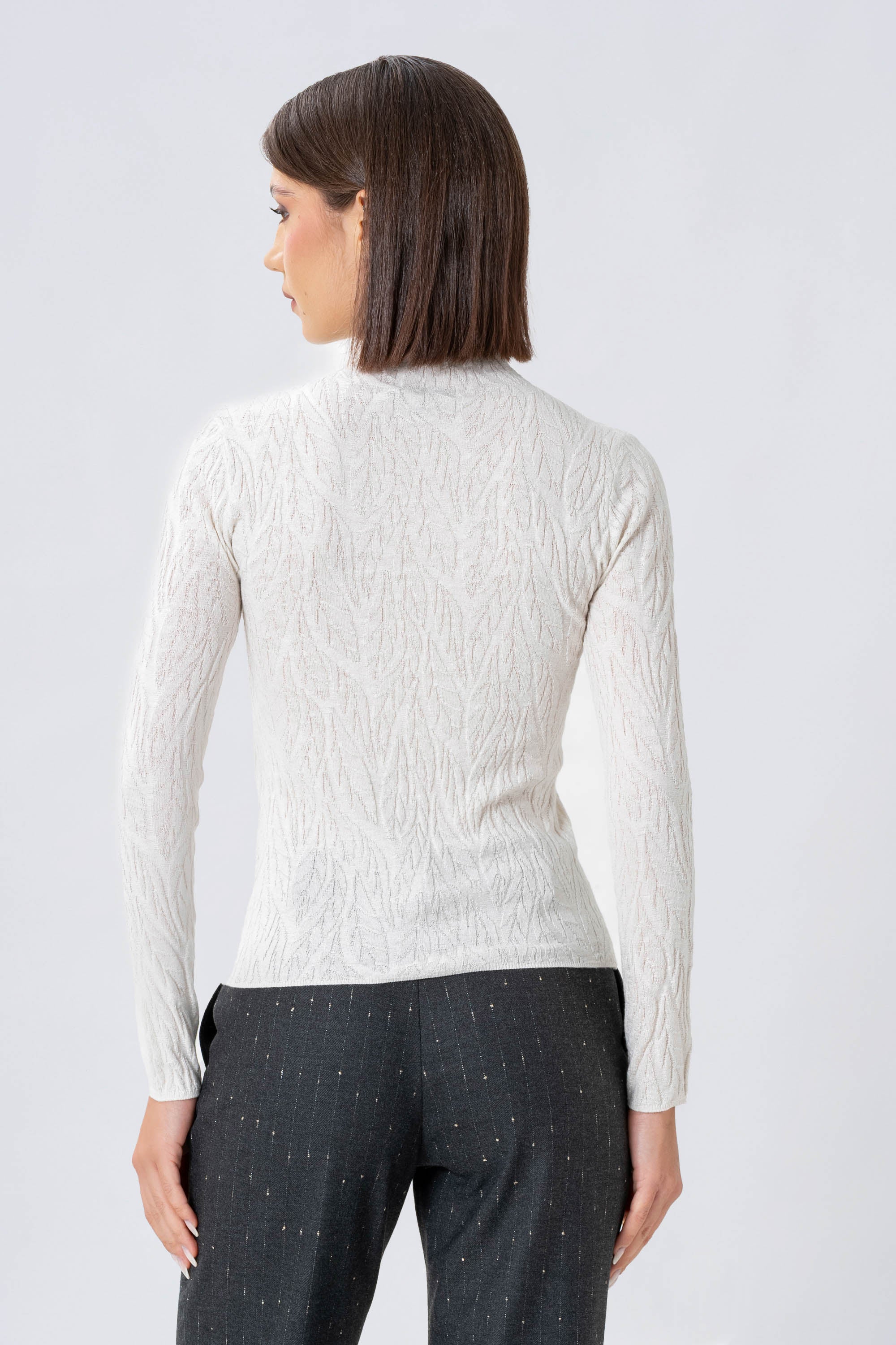 Maglia a collo alto con lavorazione jaquard - MAGLIA M/L ELISEEX - Image 8