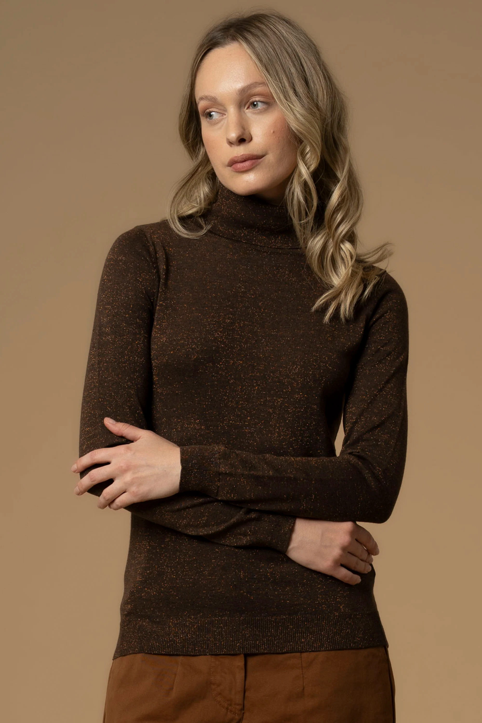 Maglia a collo alto in lurex - Maglia M/L Mauricia - Image 6