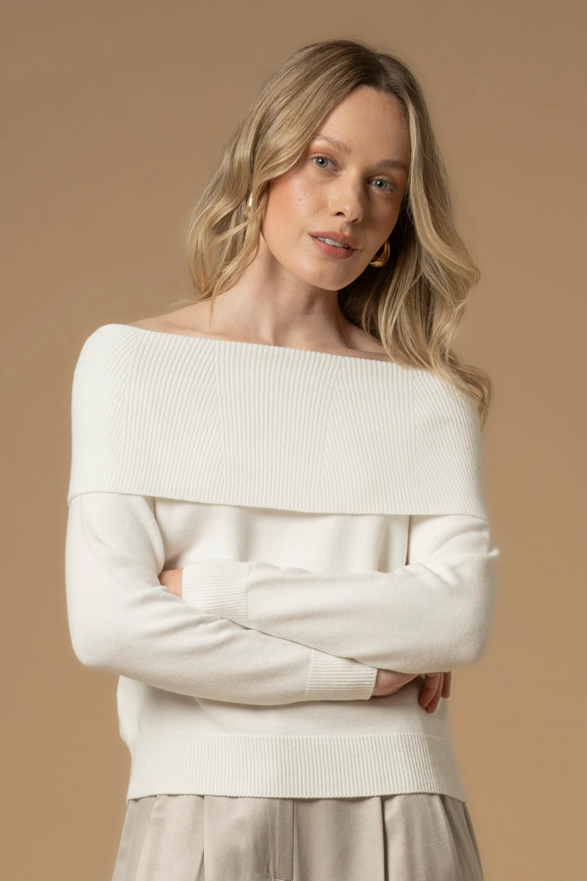 Maglia con collo doppio bardot - Maglia M/L Aviera