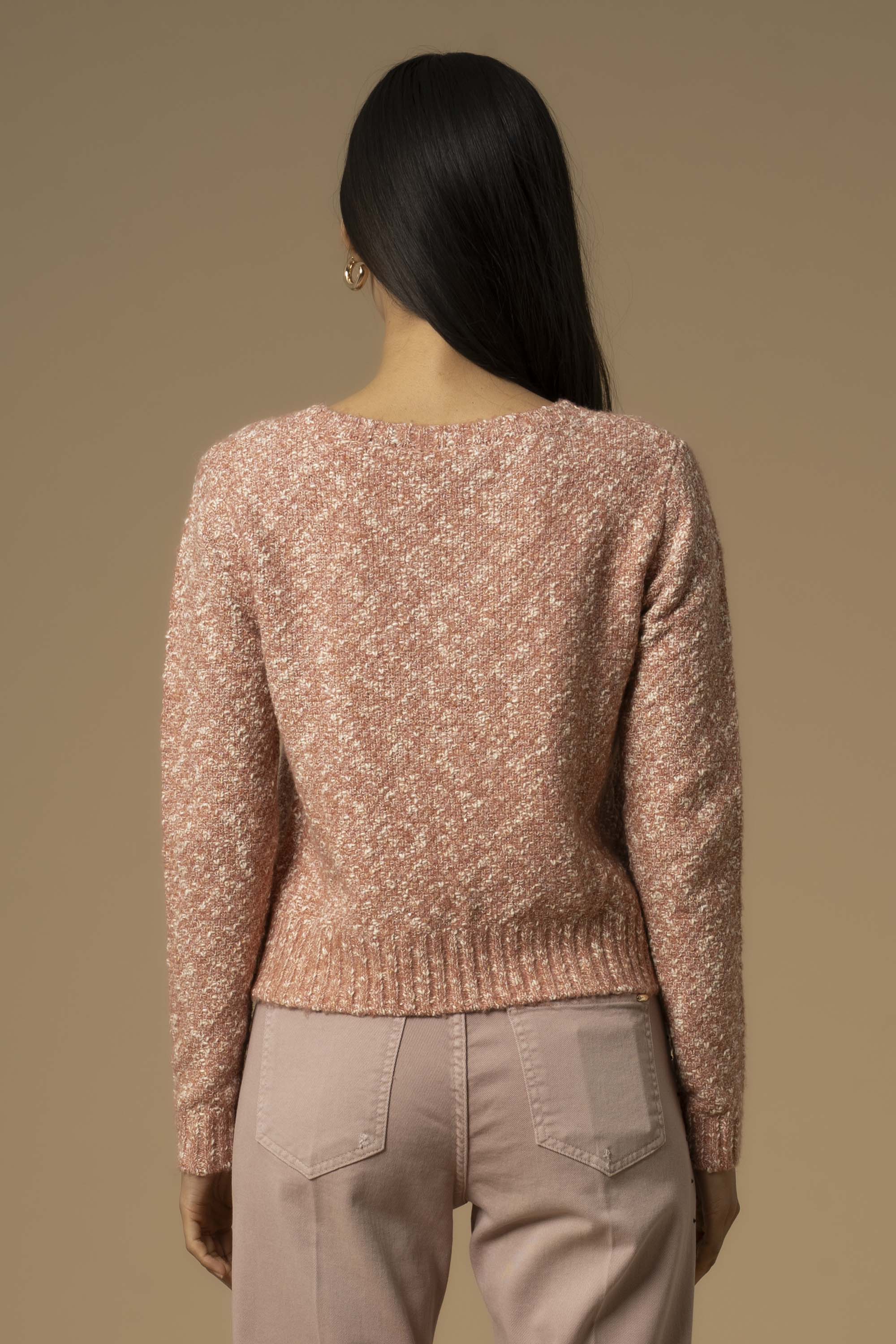 Maglia corta con trama melange - Maglia M/L Mielina - Image 4