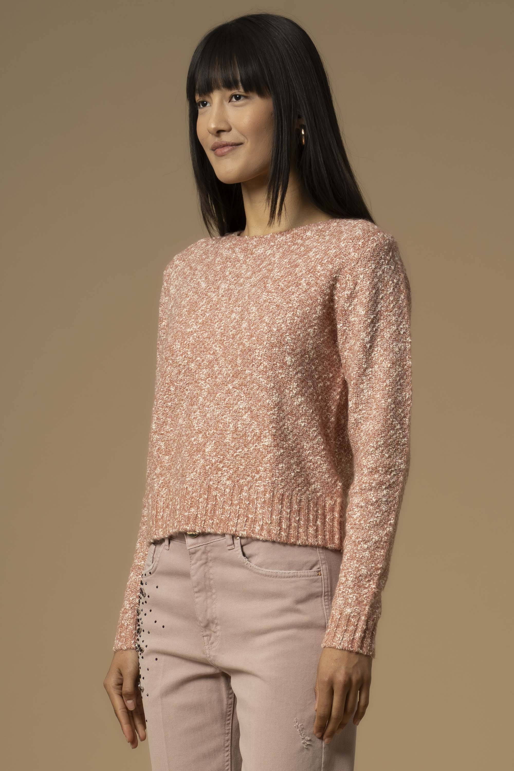 Maglia corta con trama melange - Maglia M/L Mielina - Image 8