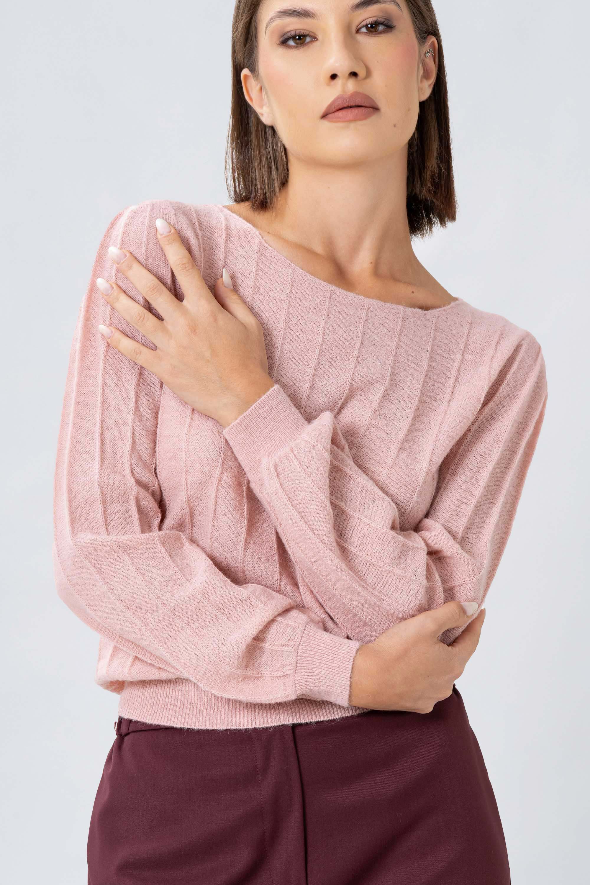 Maglia a coste con maniche balloon - MAGLIA M/L ELAINEX - Image 3