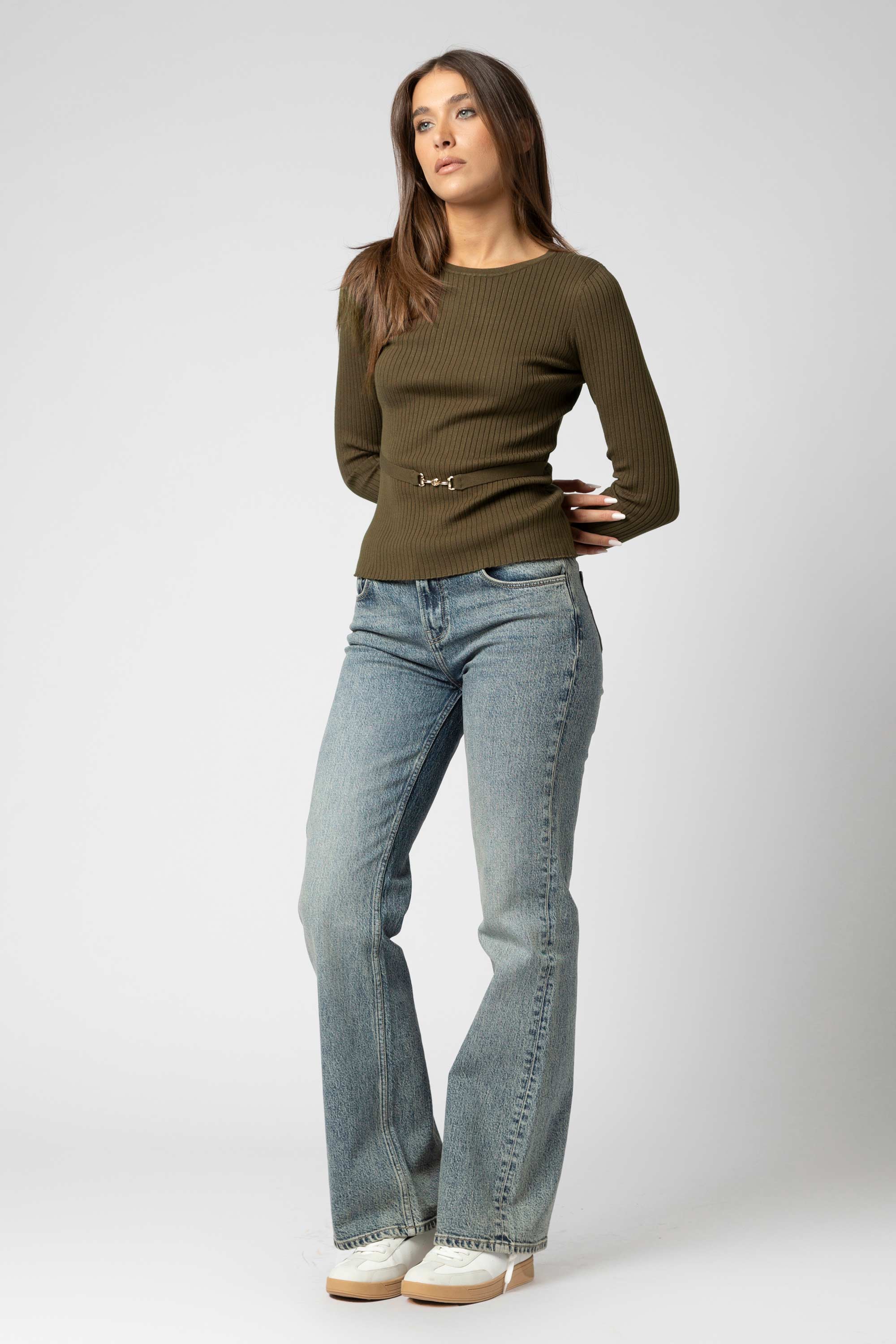 Maglia a costine con cintura - Maglia M/L KARIMAX - Image 2