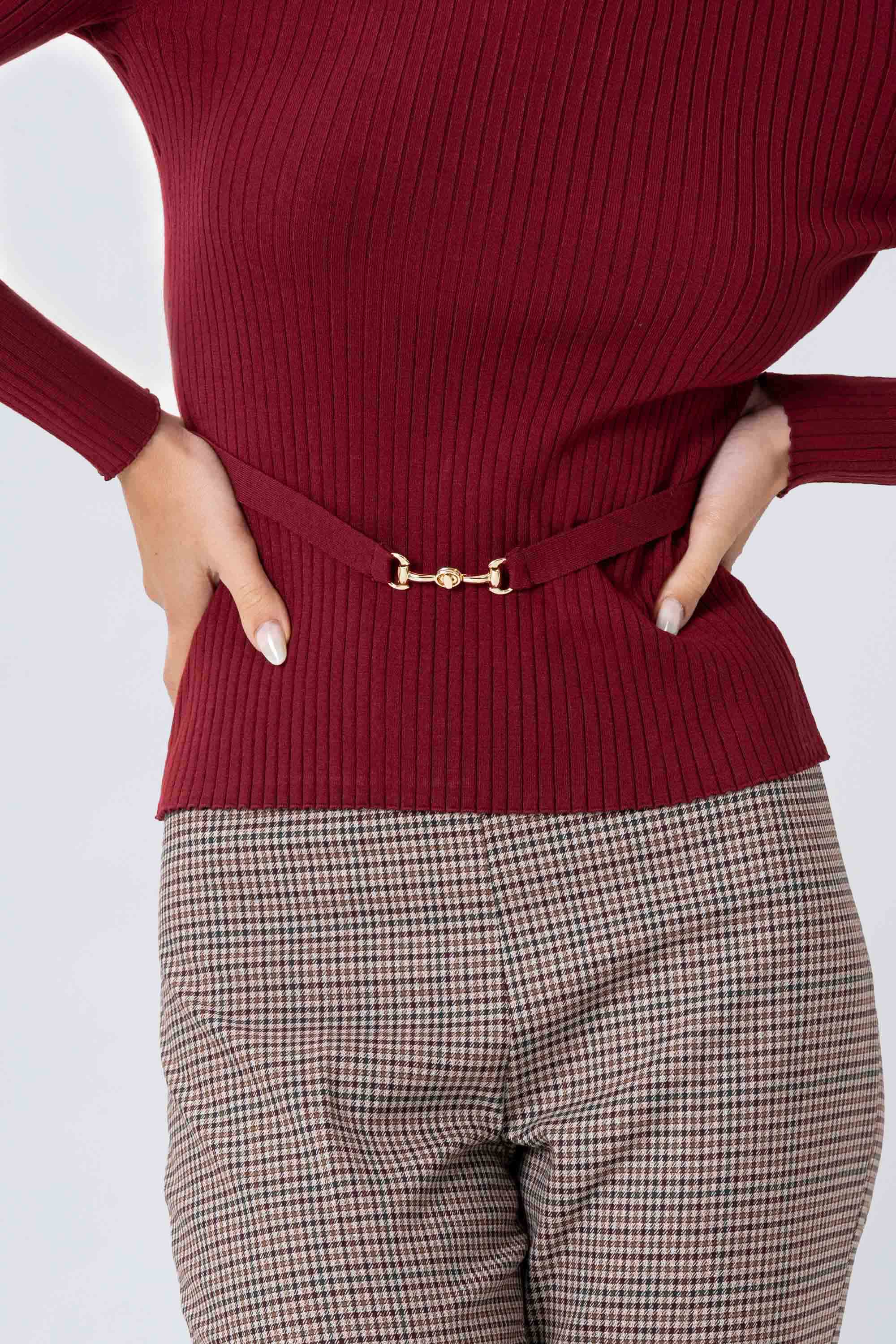 Maglia a costine con cintura - Maglia M/L KARIMAX - Image 7