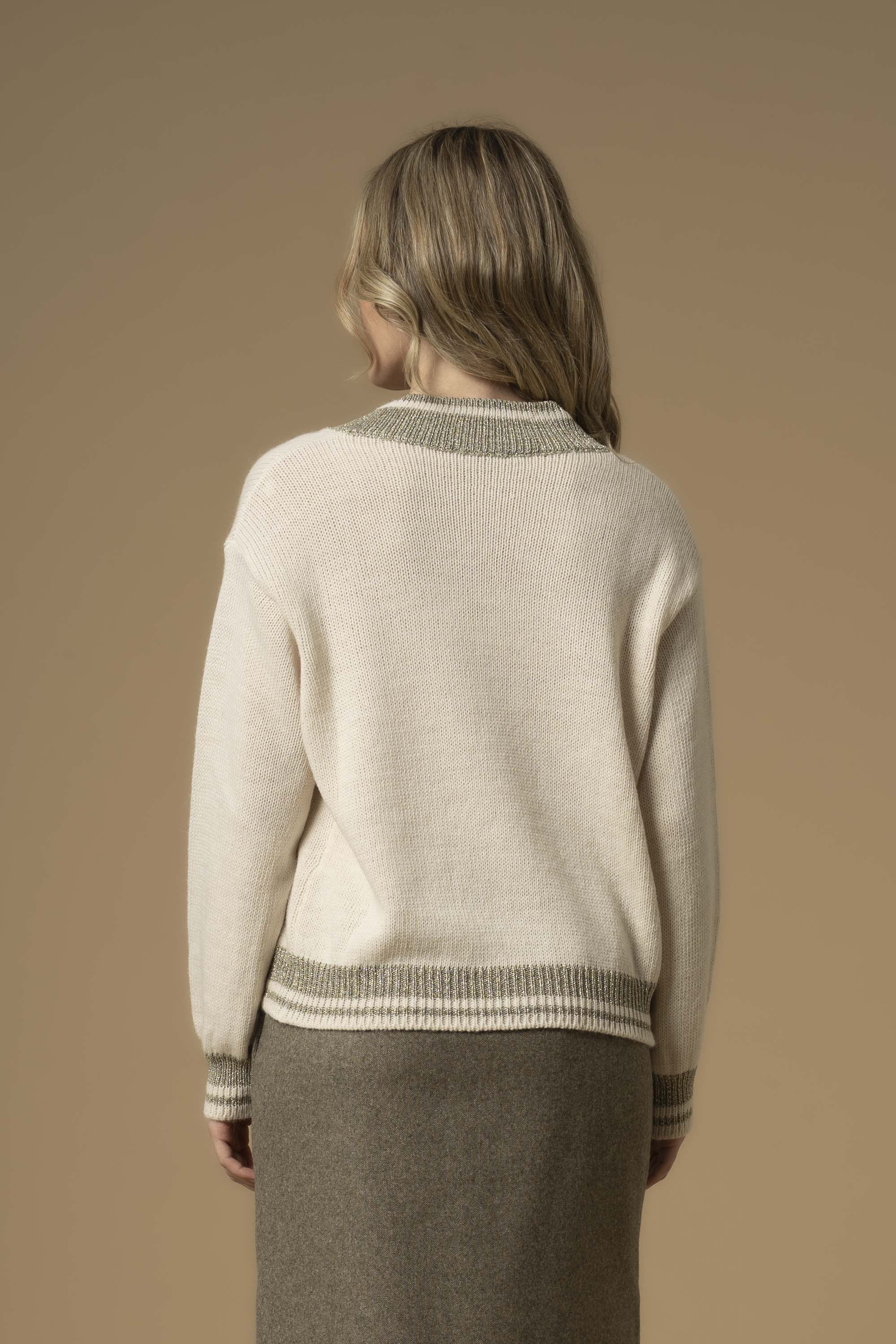Maglia con costine in lurex - Maglia M/L Aligina - Image 4
