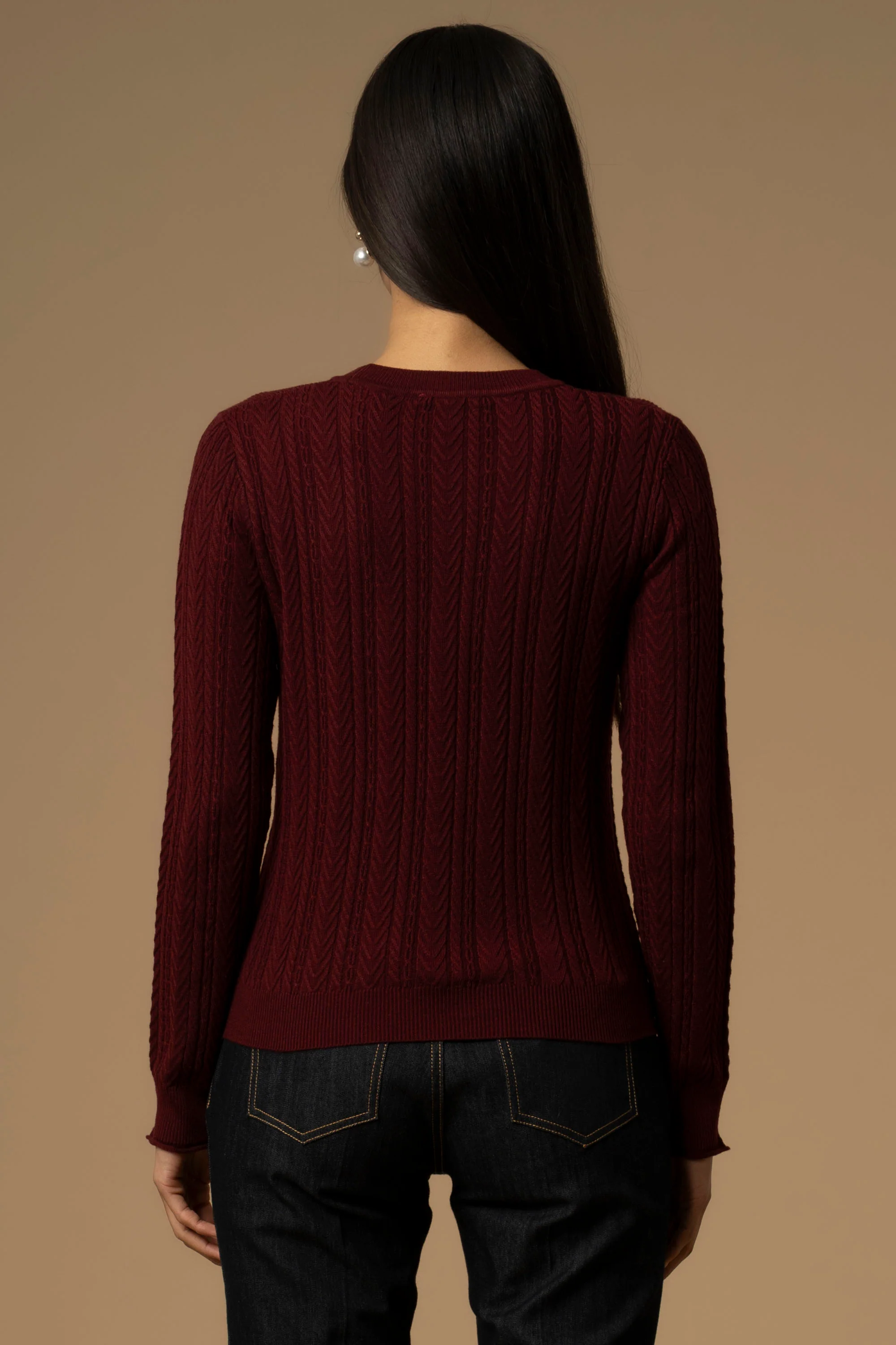 Maglia crop con fantasia a trecce - Maglia M/L Jude - Image 4