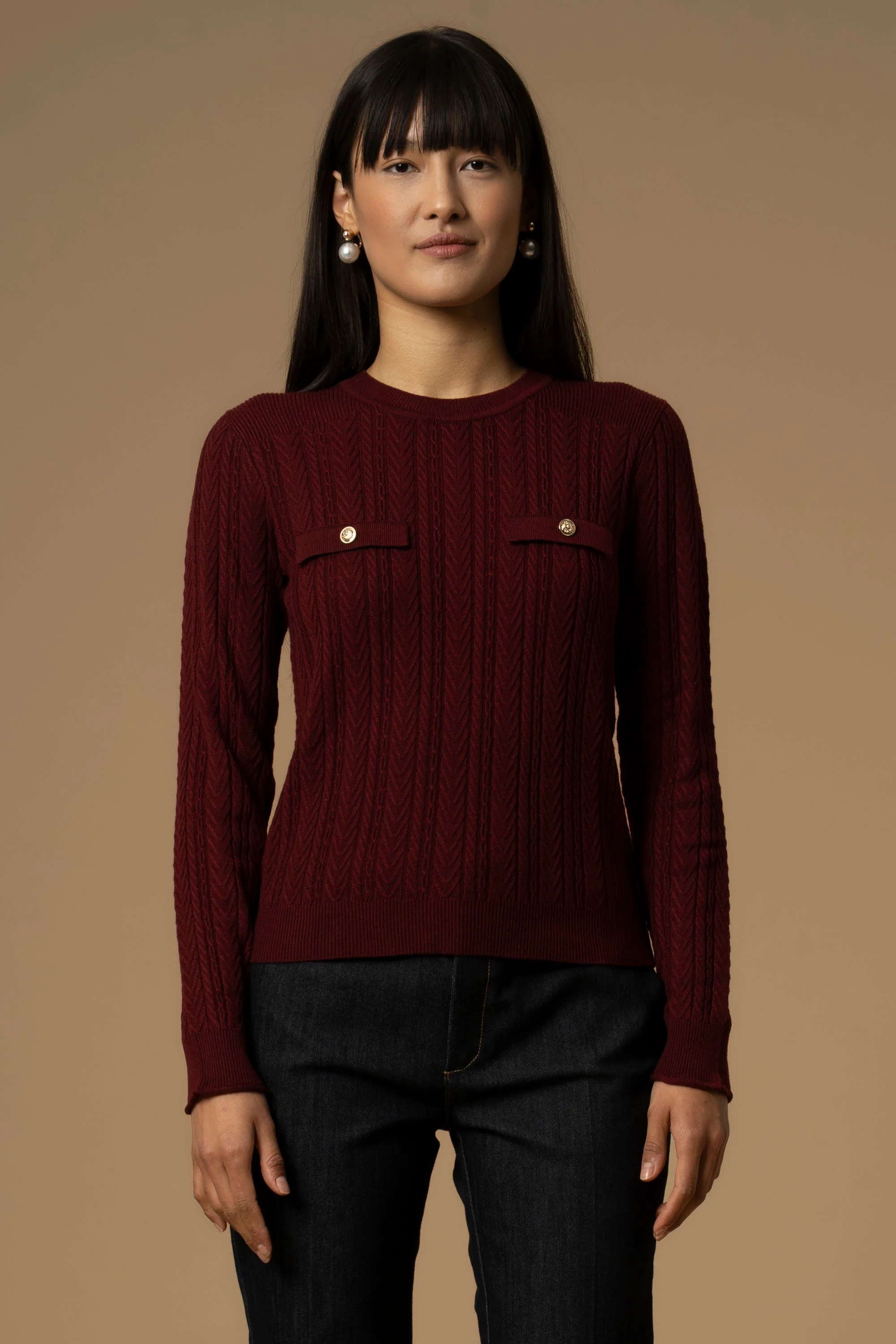 Maglia crop con fantasia a trecce - Maglia M/L Jude - Image 6