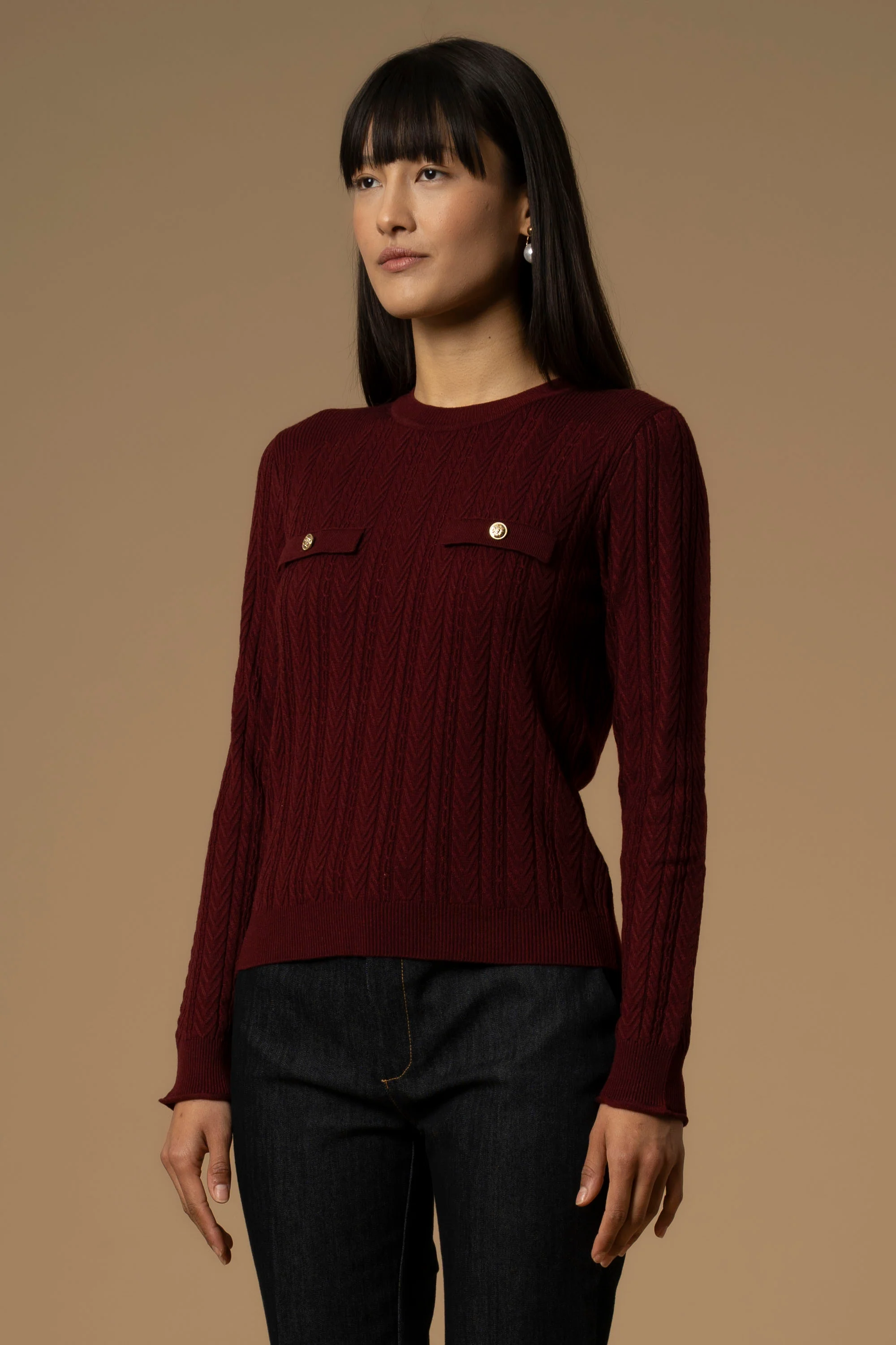 Maglia crop con fantasia a trecce - Maglia M/L Jude - Image 8
