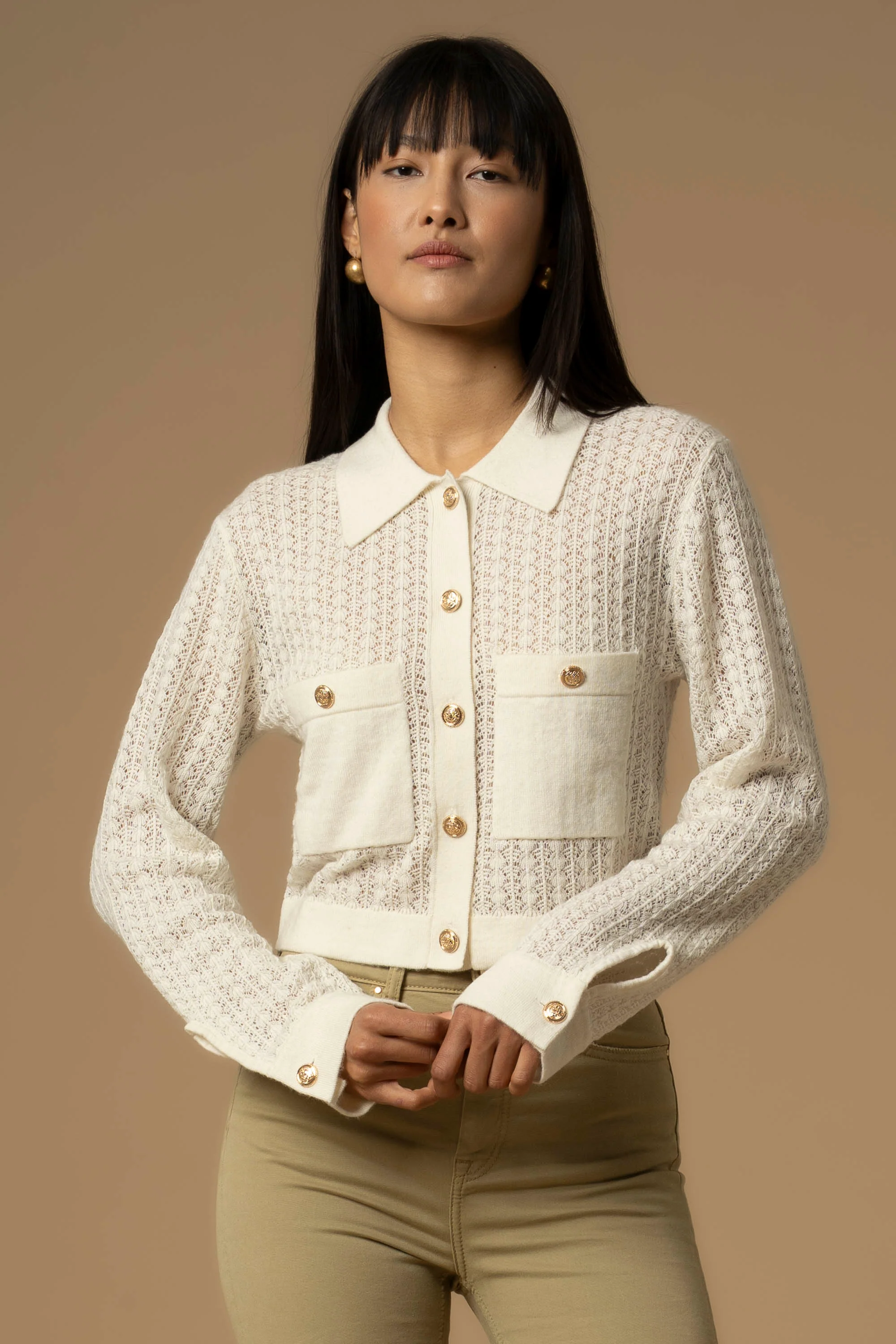 Maglia crop traforata - Maglia M/L Camilo
