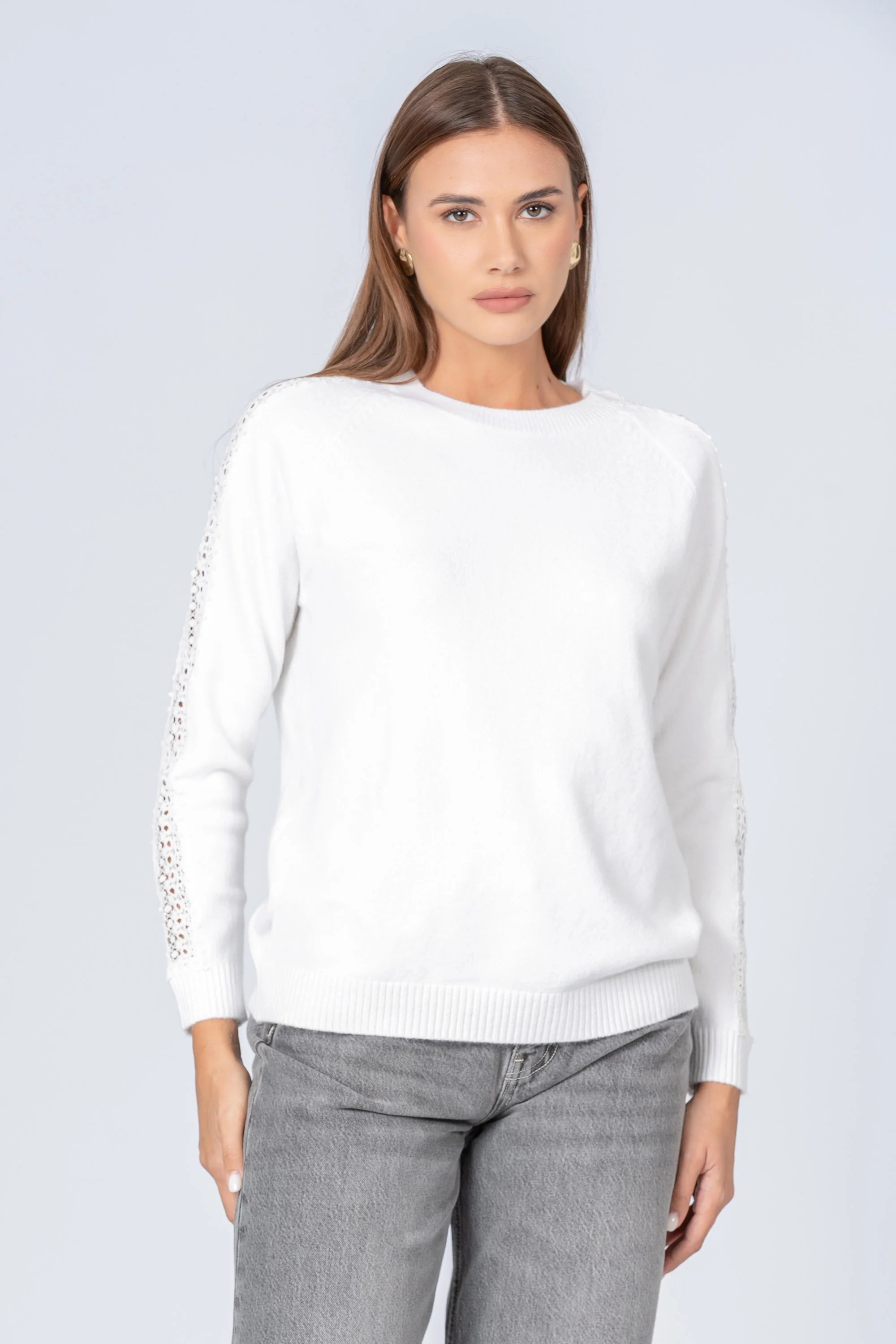 Maglia con dettagli traforati - MAGLIA M/L EUFRASIAX