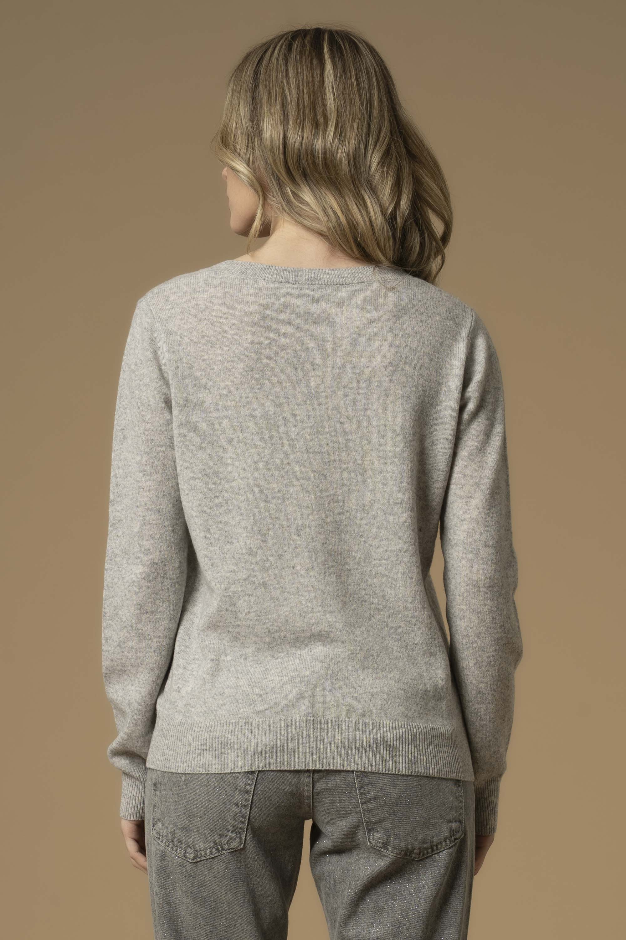 Maglia con dettaglio in strass e perle - Maglia M/L Bernabe - Image 4