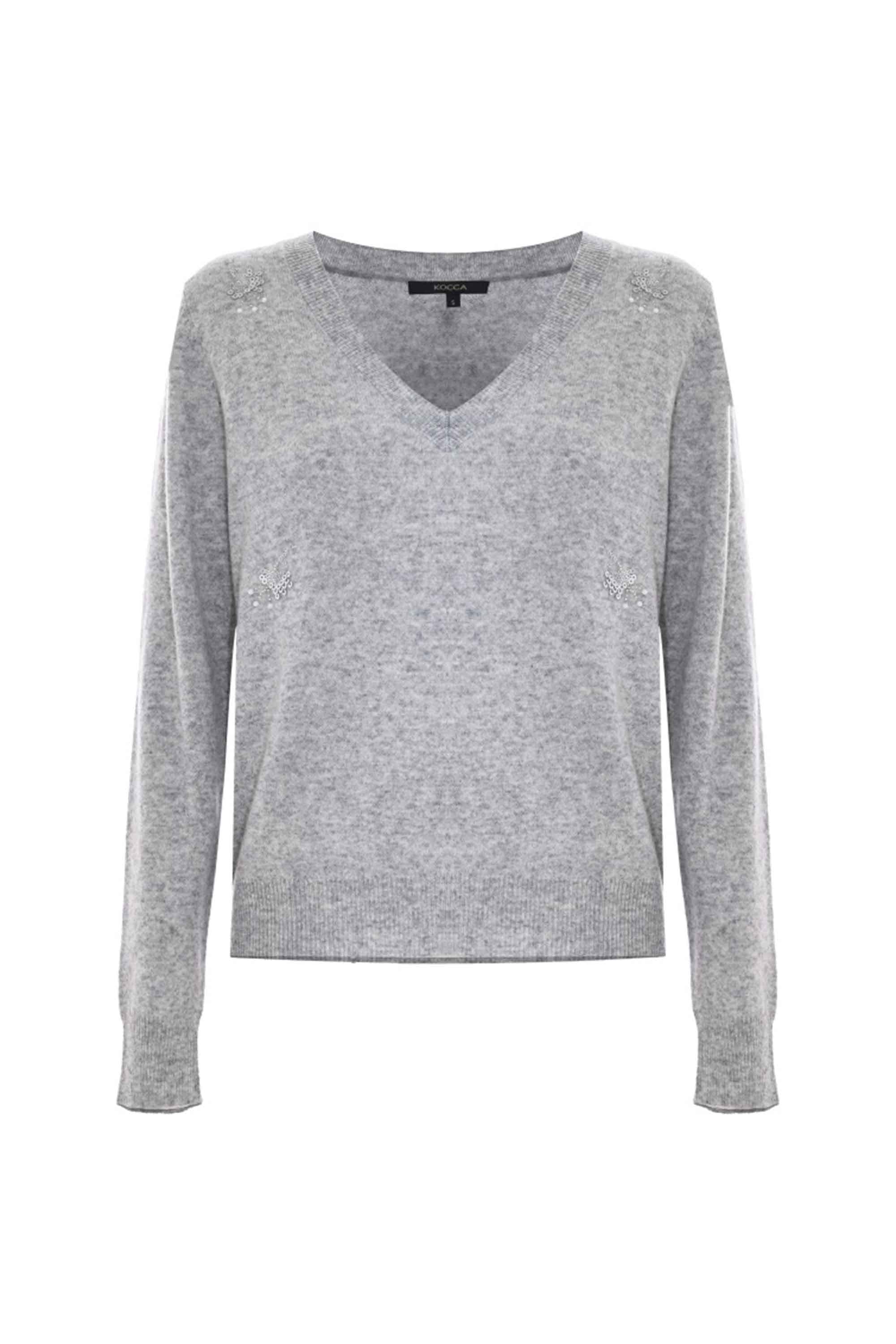 Maglia con dettaglio in strass e perle - Maglia M/L Bernabe - Image 5