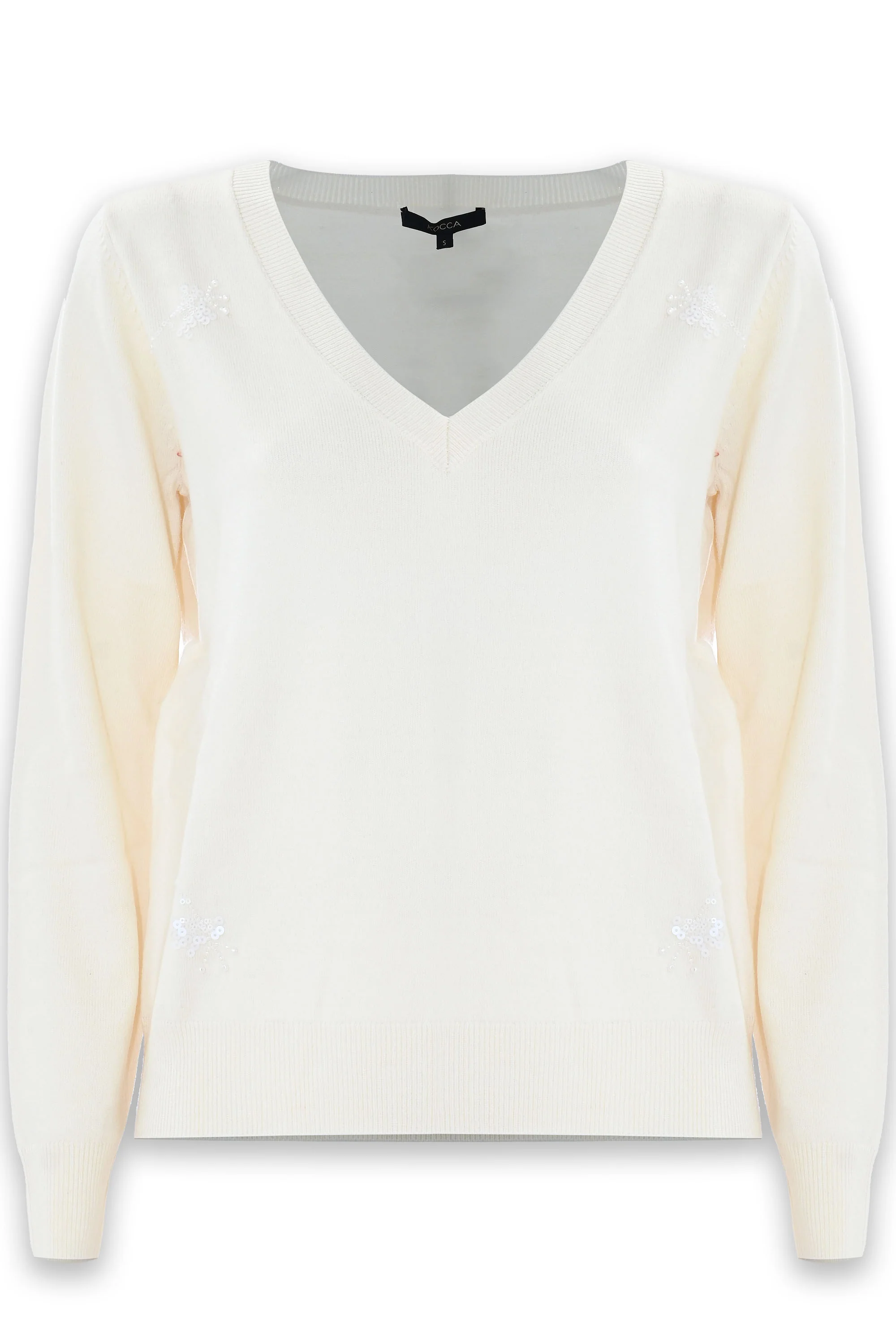 Maglia con dettaglio in strass e perle - Maglia M/L Bernabe - Image 7