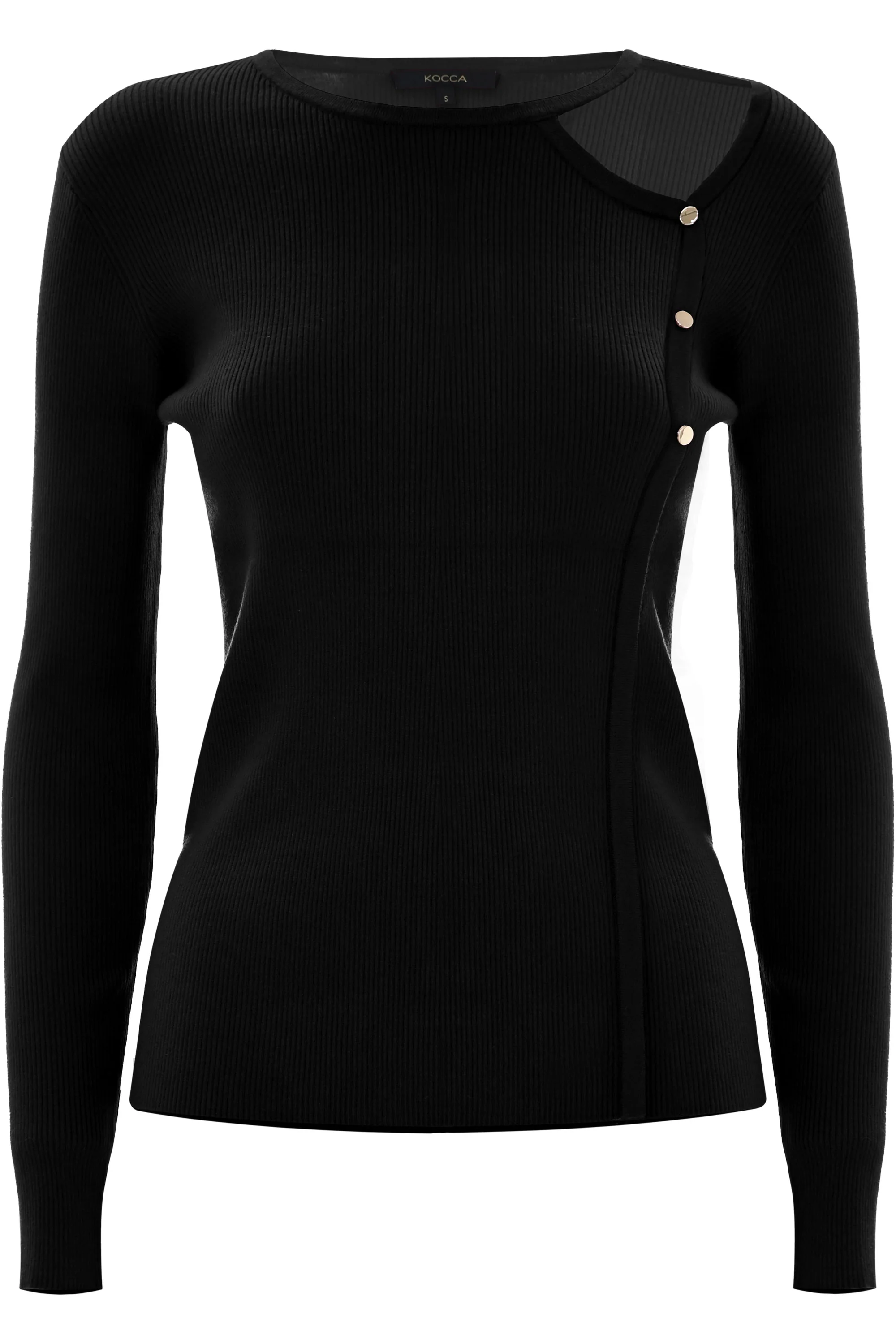 Maglia effetto cut-out con bottoni dorati - Maglia M/L Bredele - Image 11