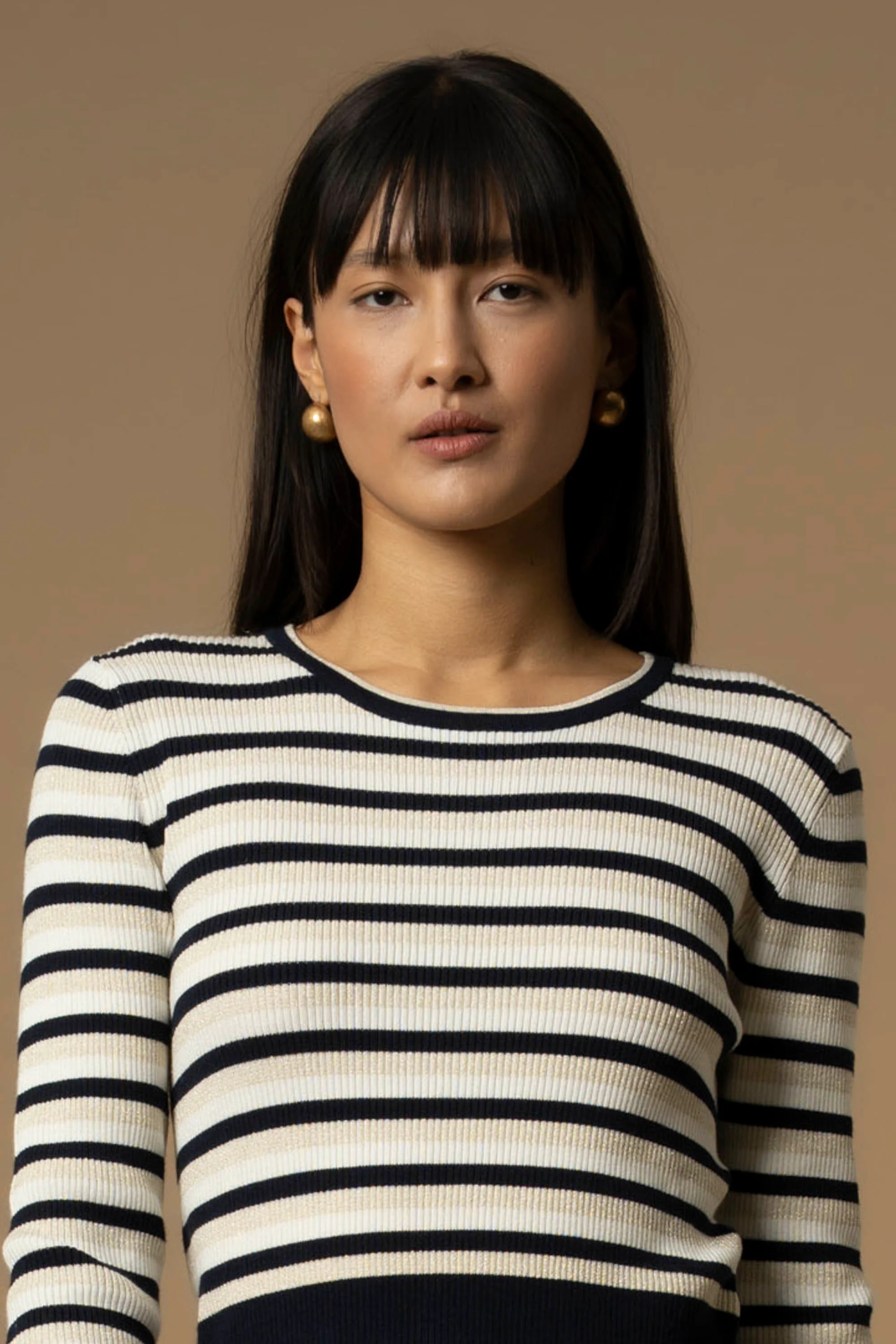 Maglia girocollo fantasia a righe - Maglia M/L Marianne - Image 3