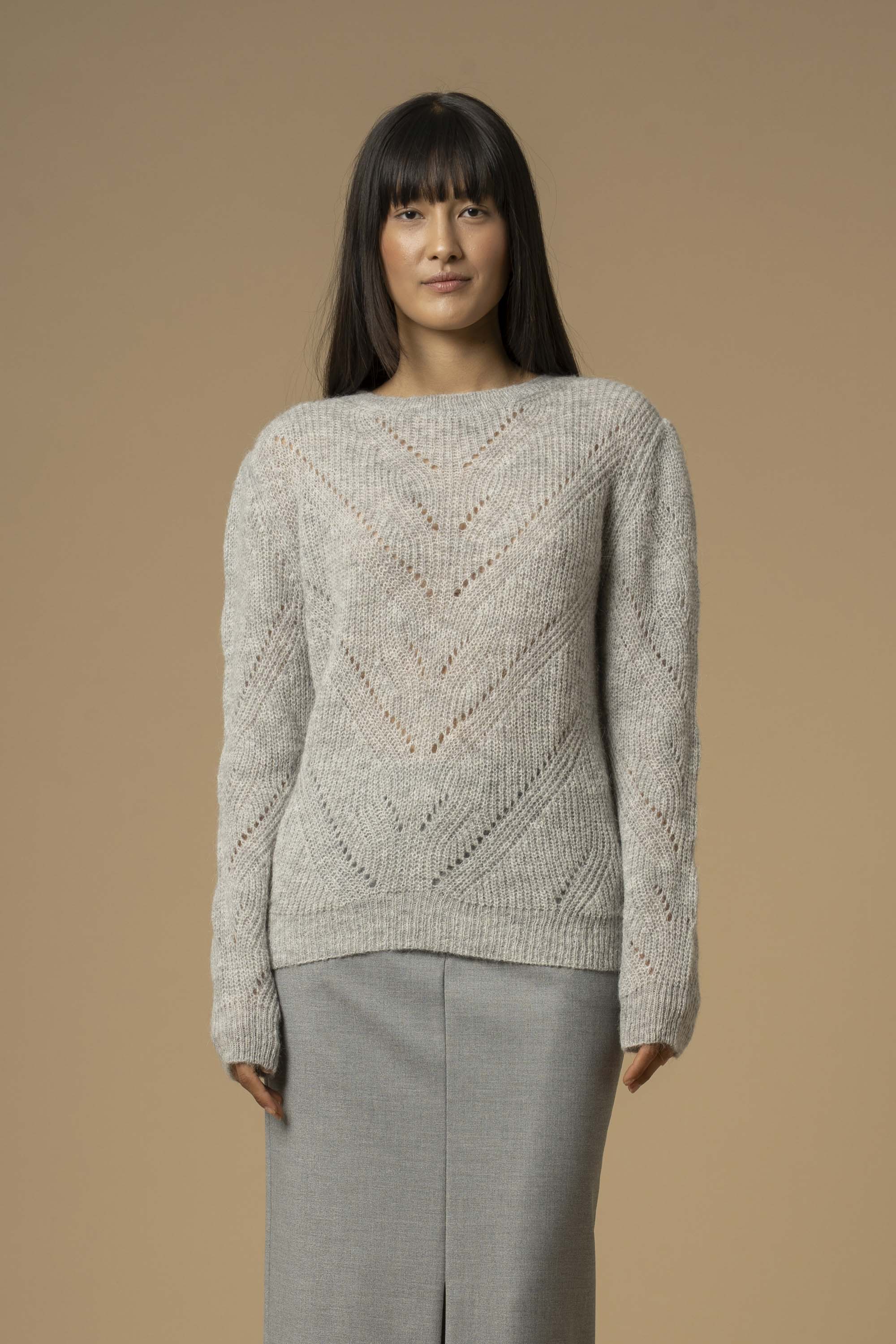 Maglia girocollo lavorata - Maglia M/L Auriga