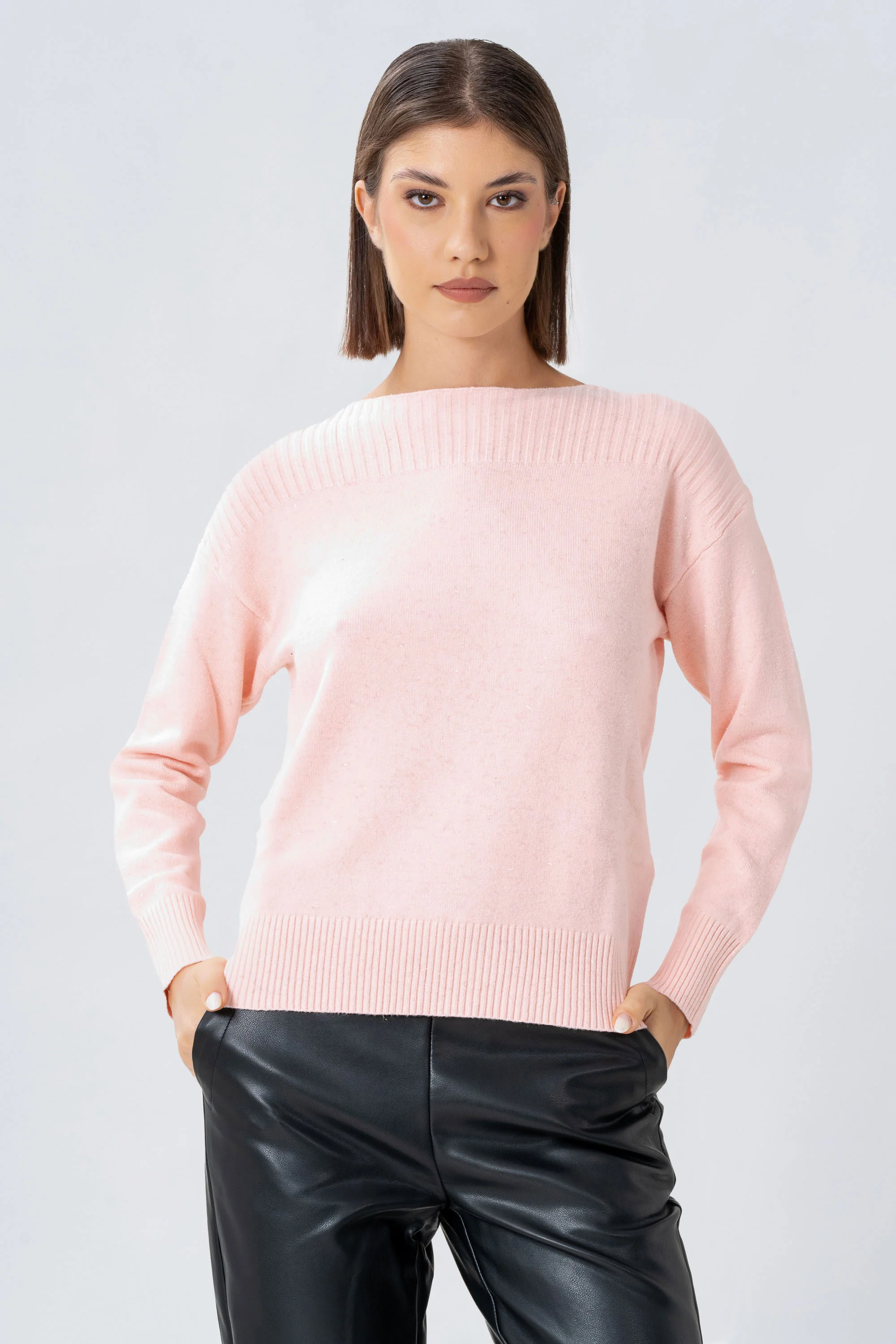 Maglia a girocollo con lavorazione a costine - MAGLIA M/L ETERIEX