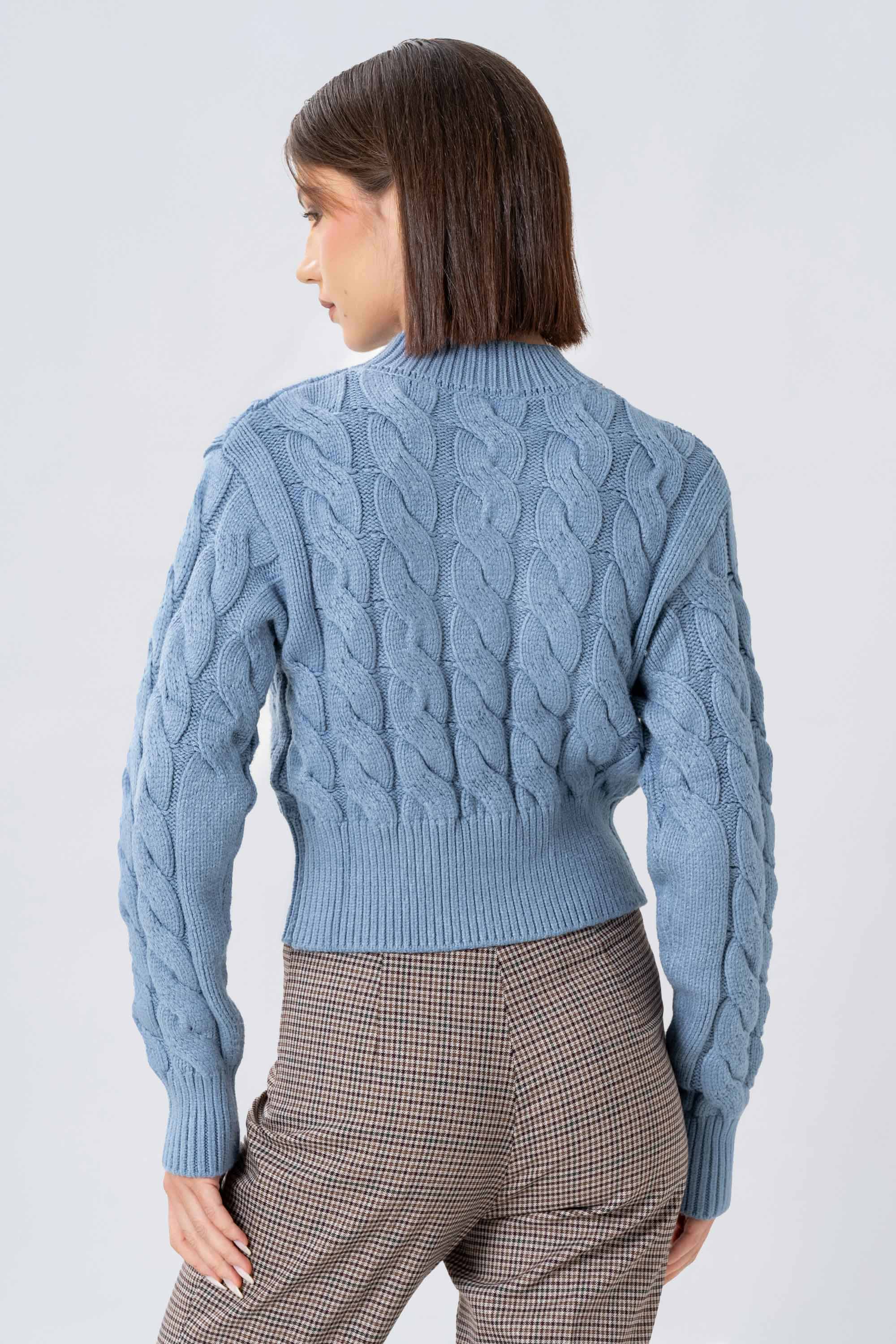Maglia girocollo con lavorazione a trecce - MAGLIA M/L ORIONEX - Image 8