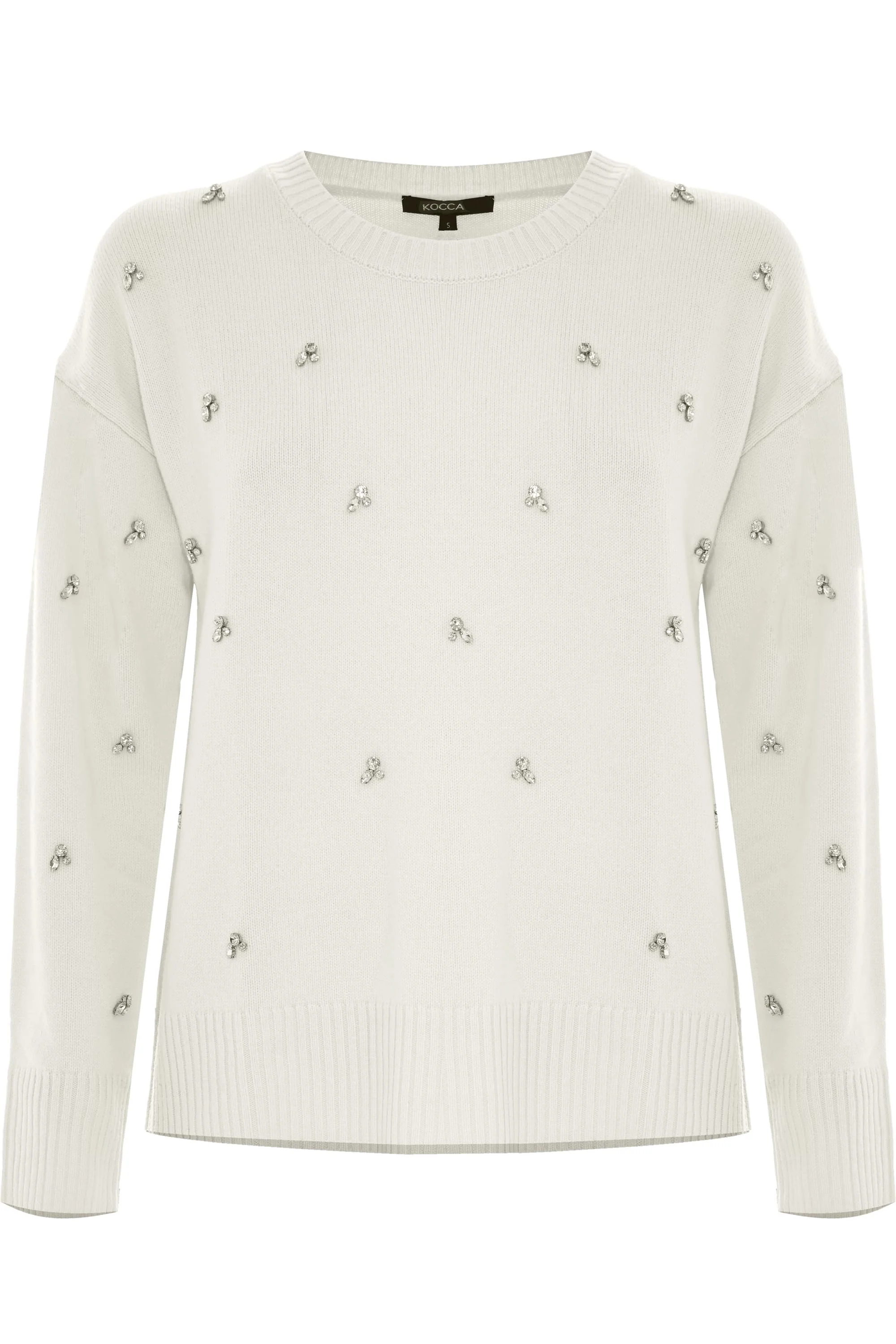 Maglia girocollo con ricami in pietre - Maglia M/L Marielina - Image 11