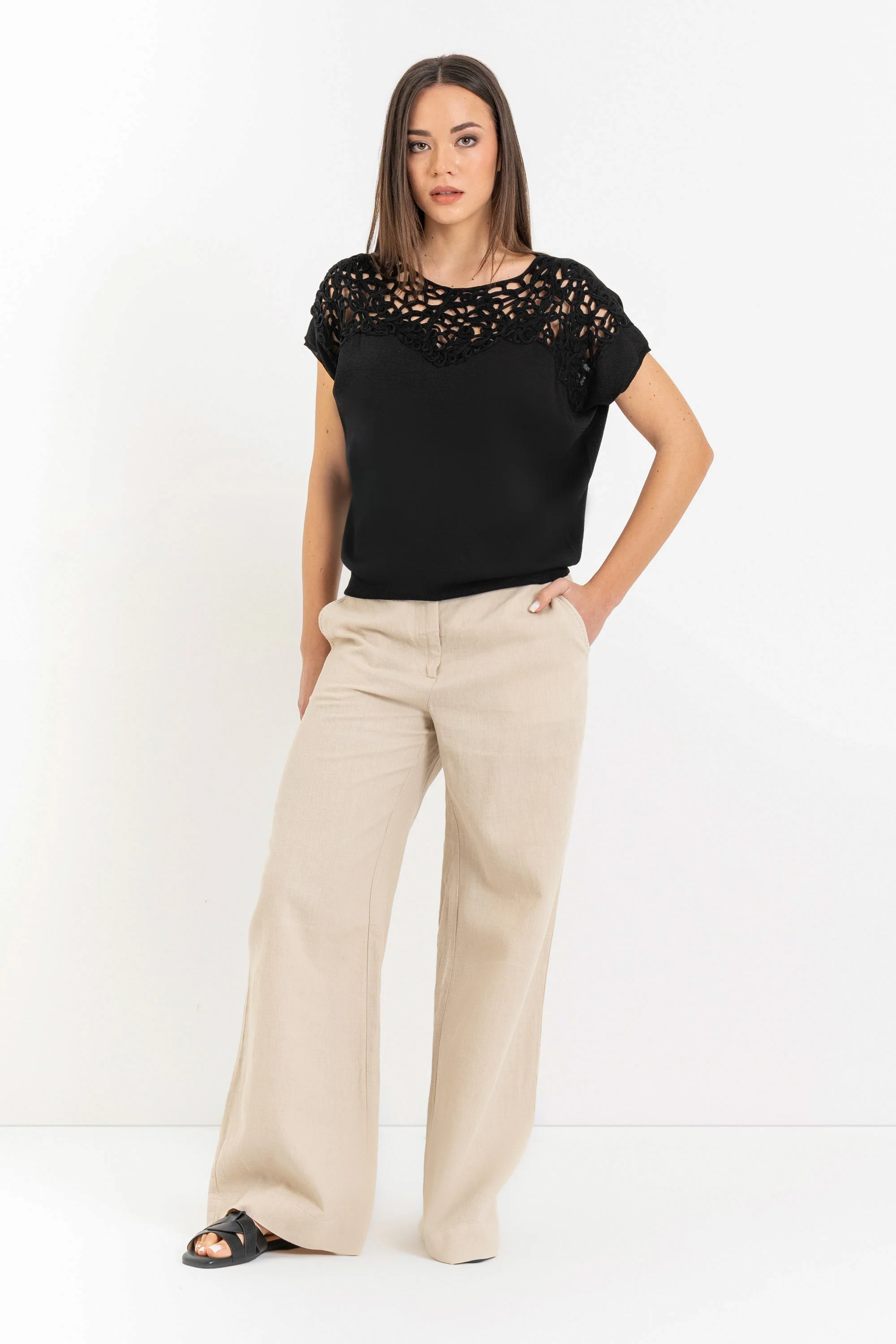 Maglia con inserto macramè - MAGLIA M/M DONALBERTAX - Image 2