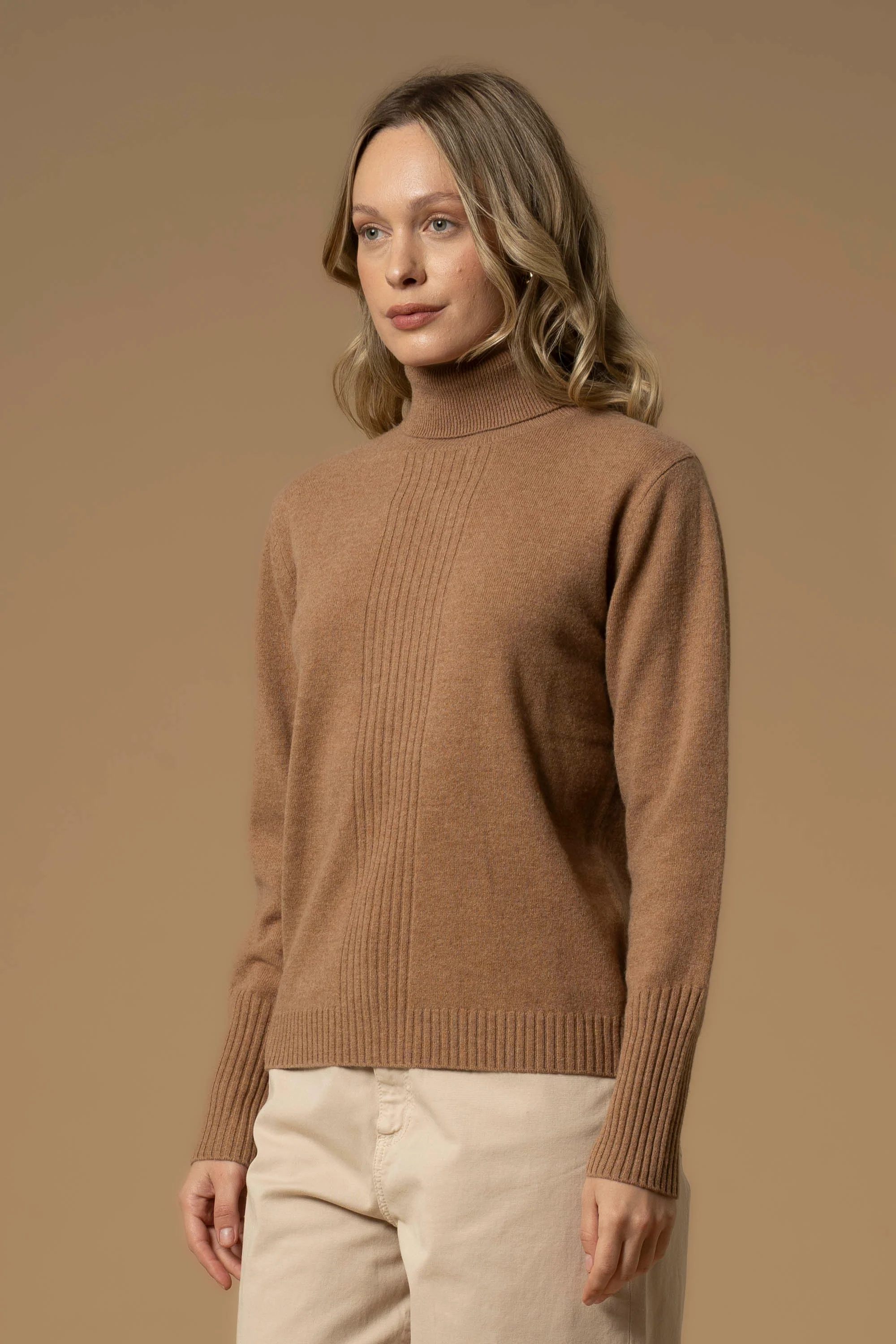 Maglia in lana con dettagli a costine - Maglia M/L Anesio - Image 3