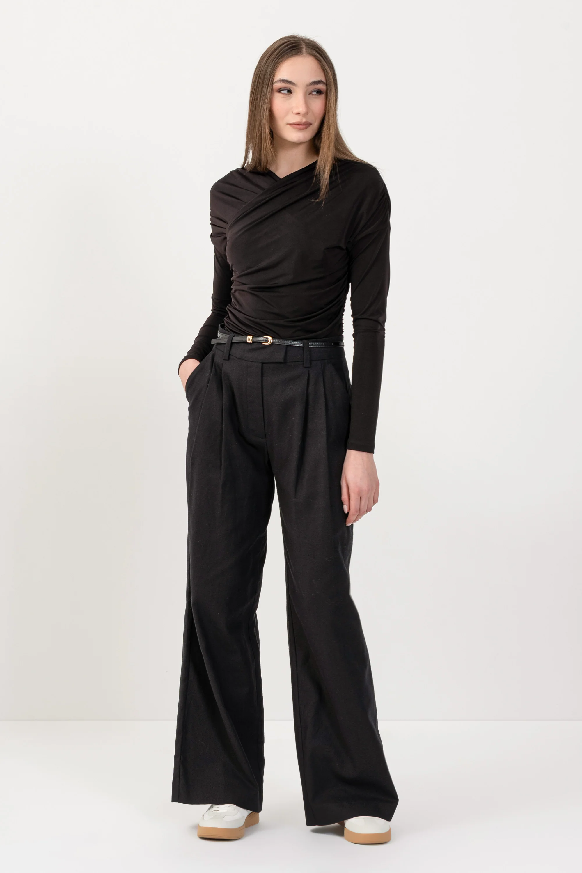 Maglia a maniche lunghe con drappeggi - T-SHIRT M/L ARRYCCIAX