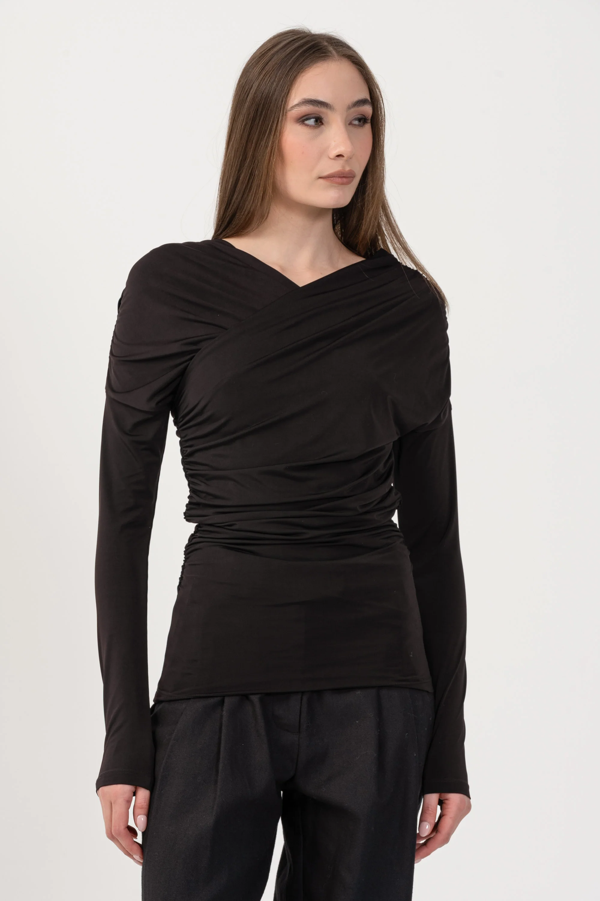 Maglia a maniche lunghe con drappeggi - T-SHIRT M/L ARRYCCIAX - Image 2