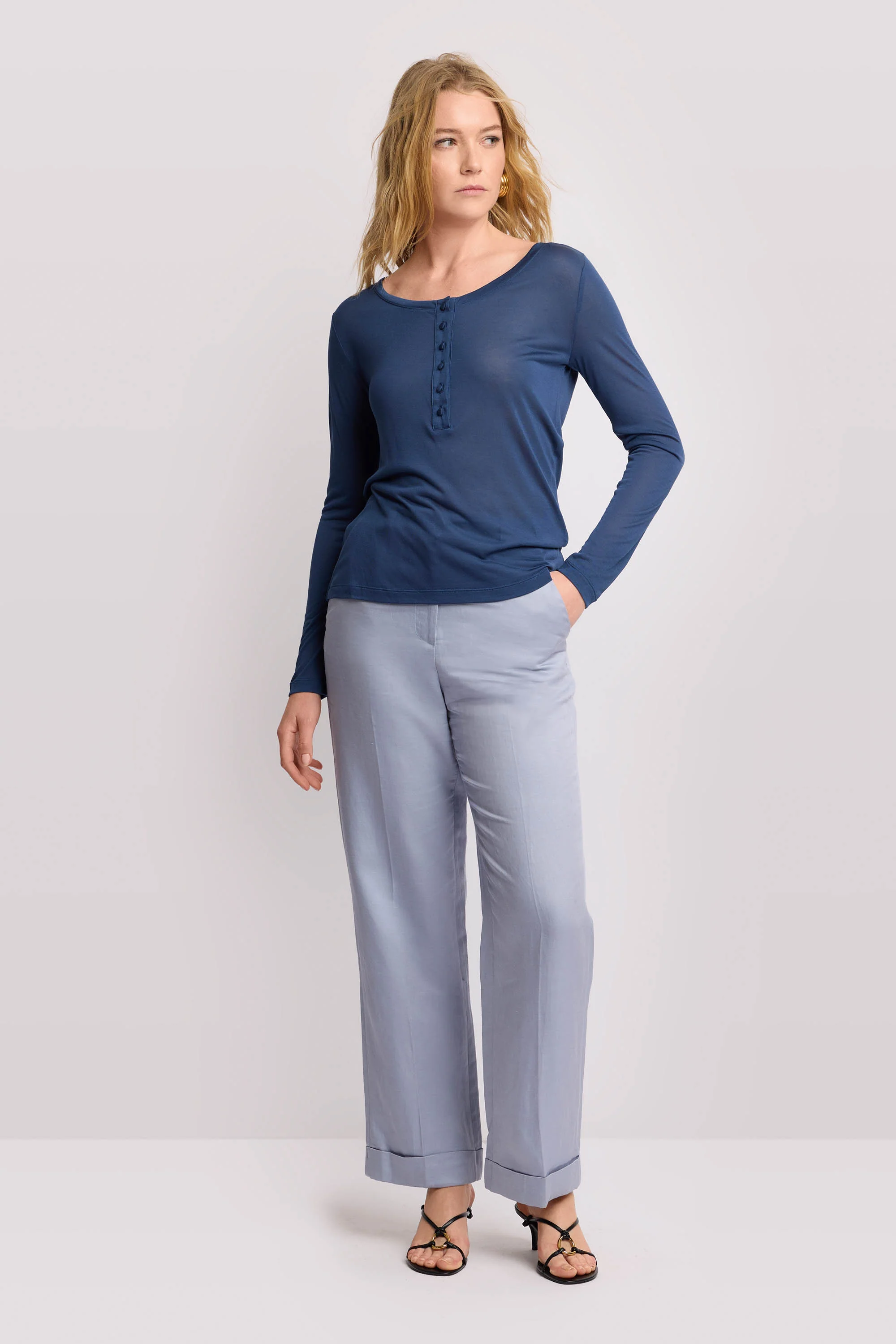 Maglia minimal con bottoni - T-SHIRT M/L FLORENTIN - Image 2