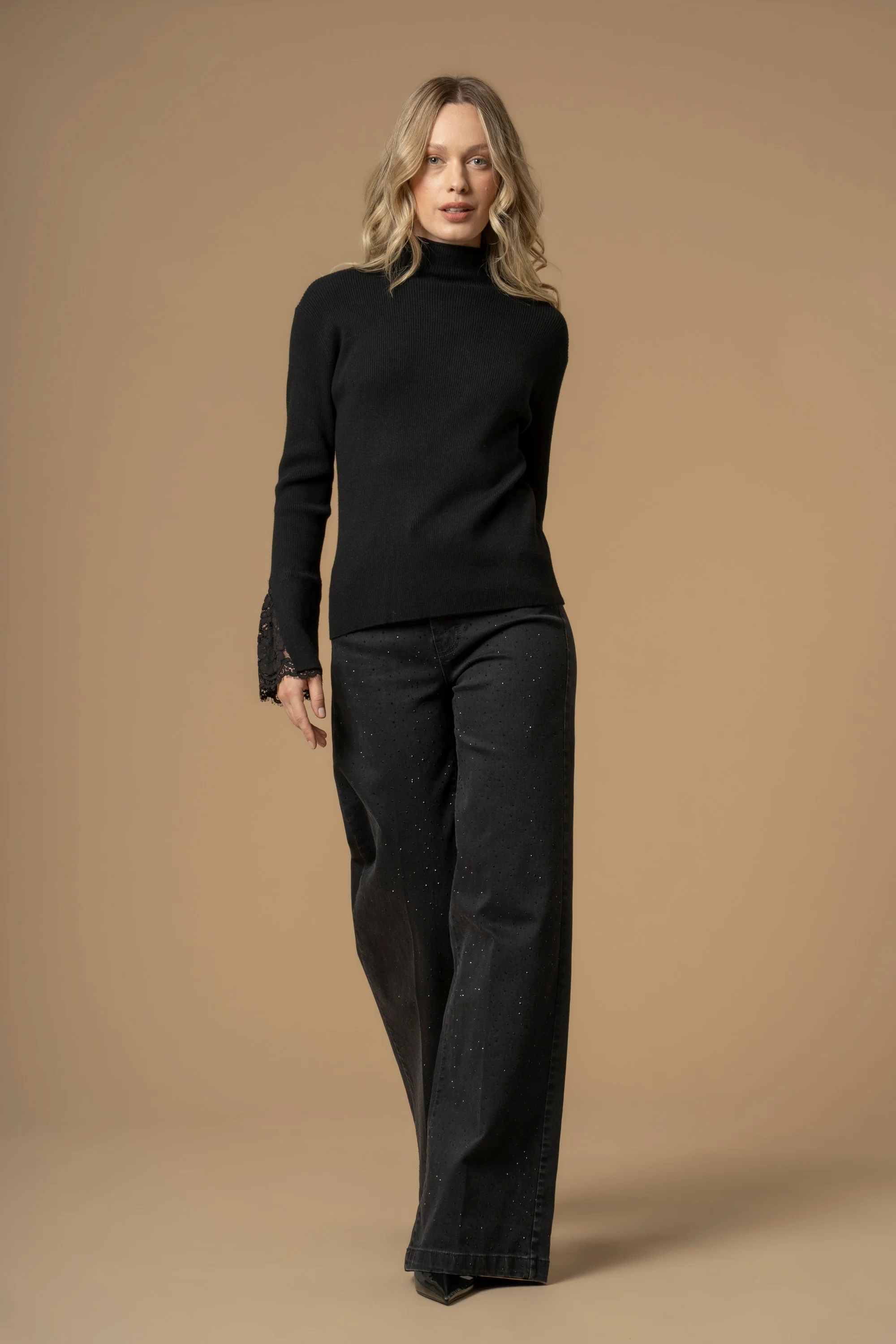 Maglia con polsini in pizzo - Maglia M/L Clarenna