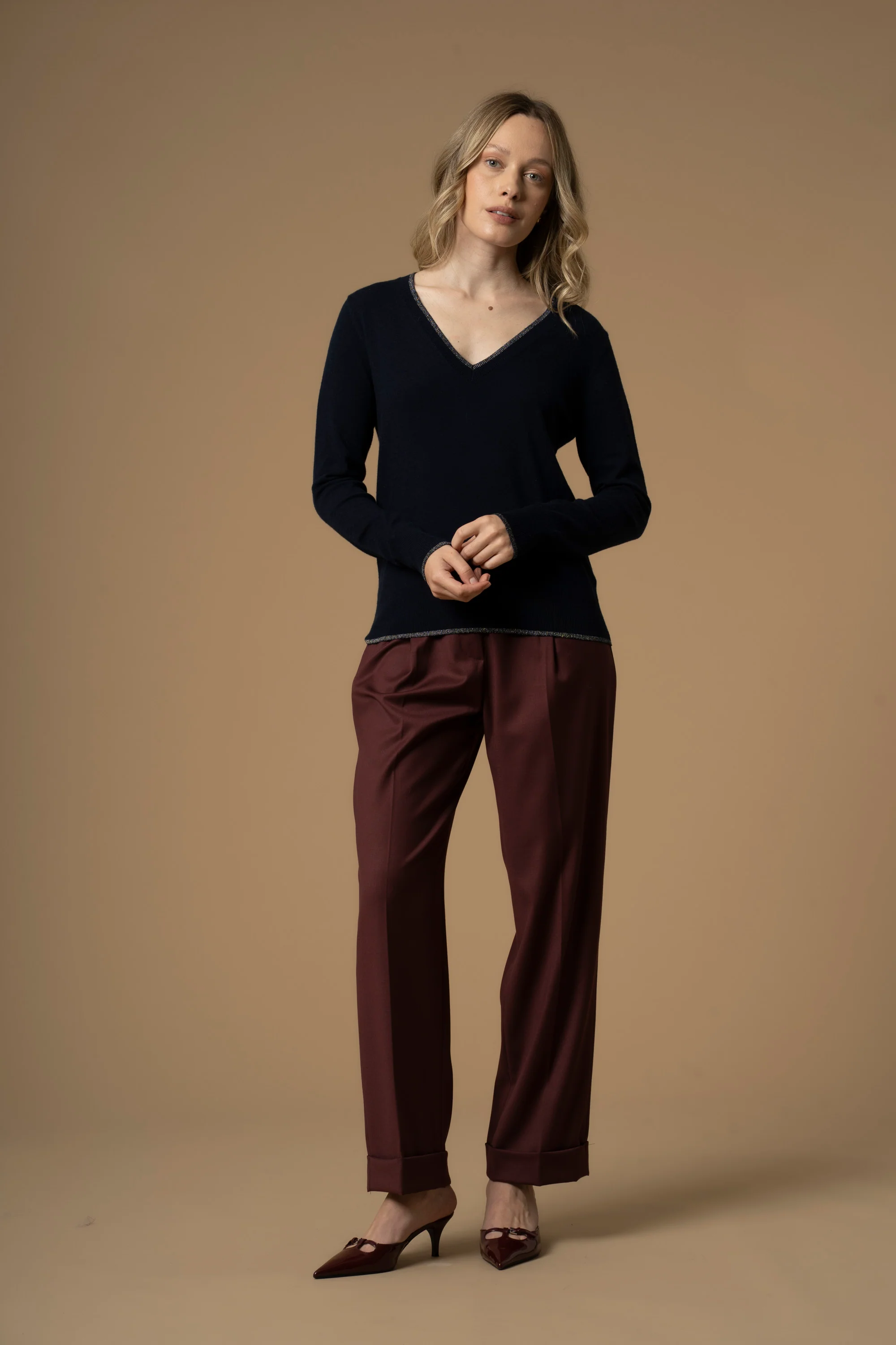 Maglia con profili in strass - Maglia M/L Christophe - Image 2