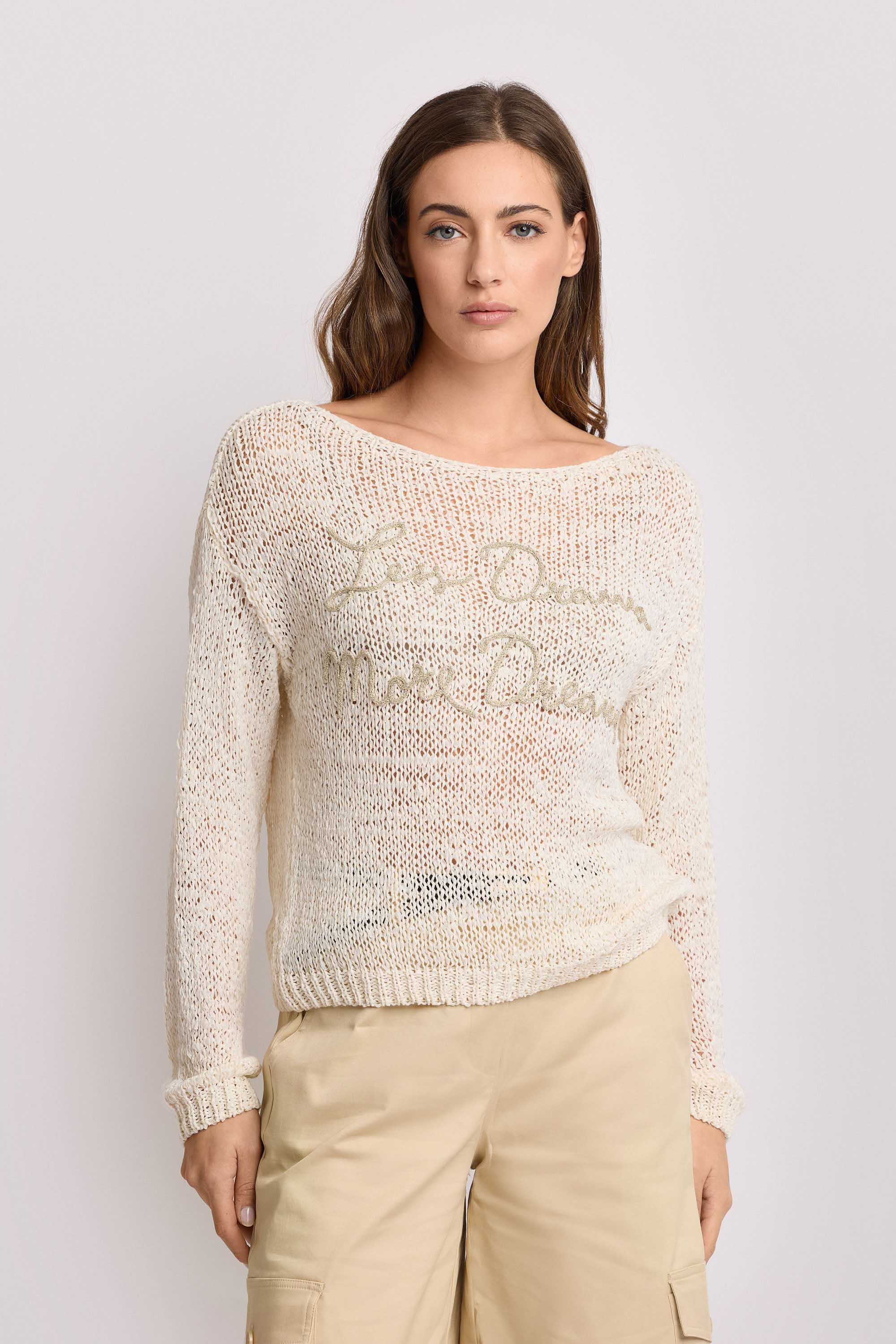 Maglia con ricamo lettering - Maglia M/L HALERAMY