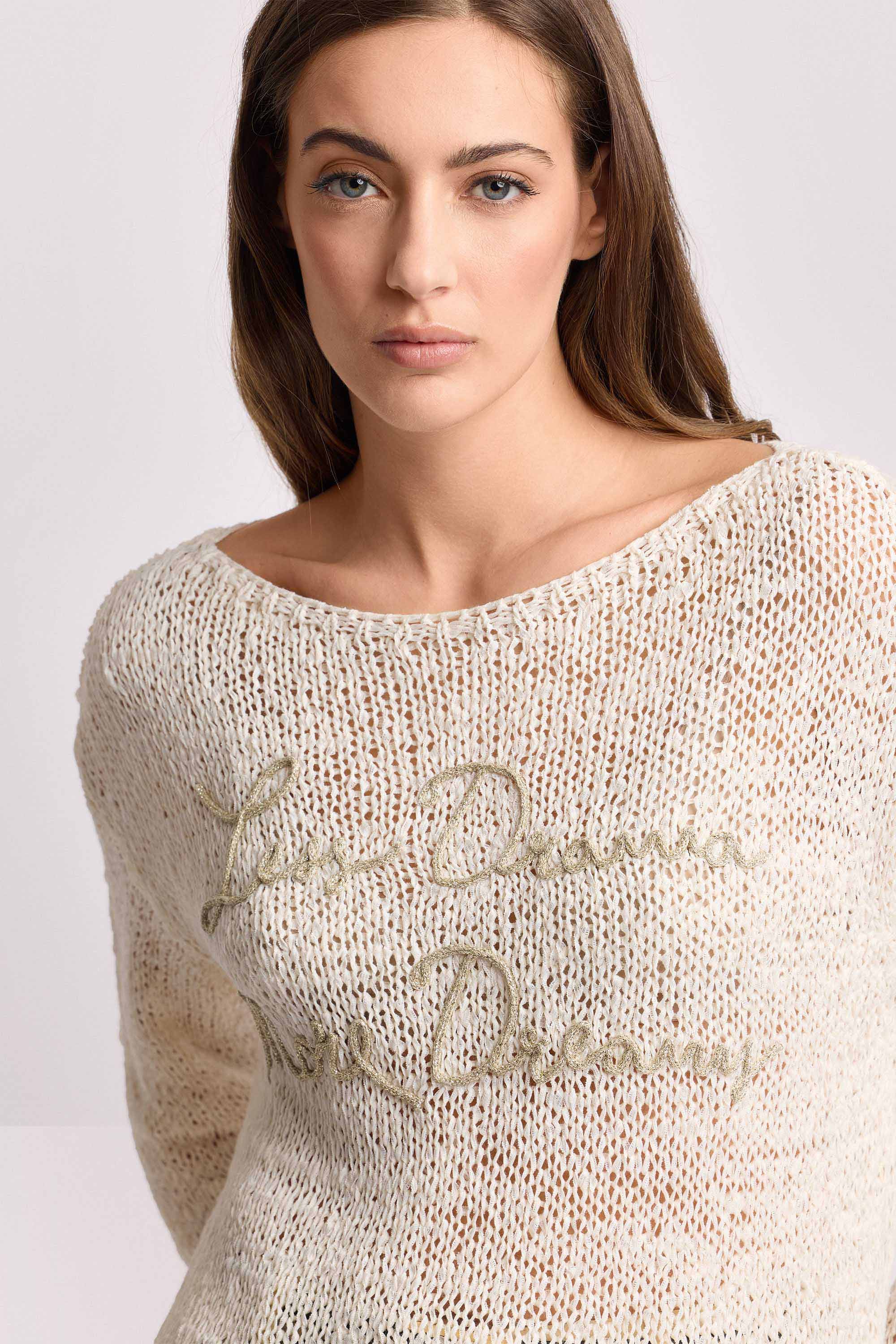 Maglia con ricamo lettering - Maglia M/L HALERAMY - Image 4