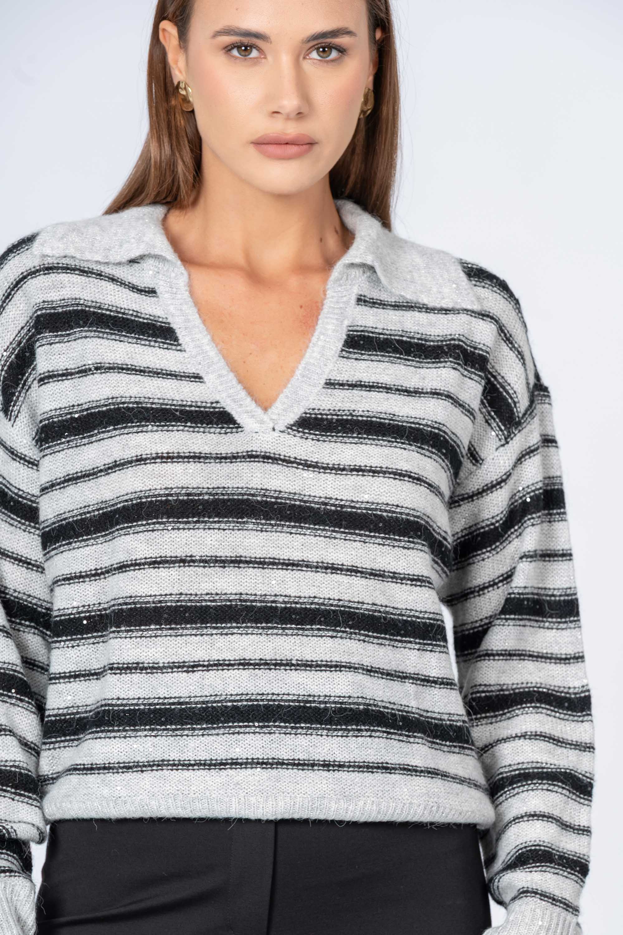 Maglia a righe con colletto a polo - MAGLIA M/L RALEIX - Image 3