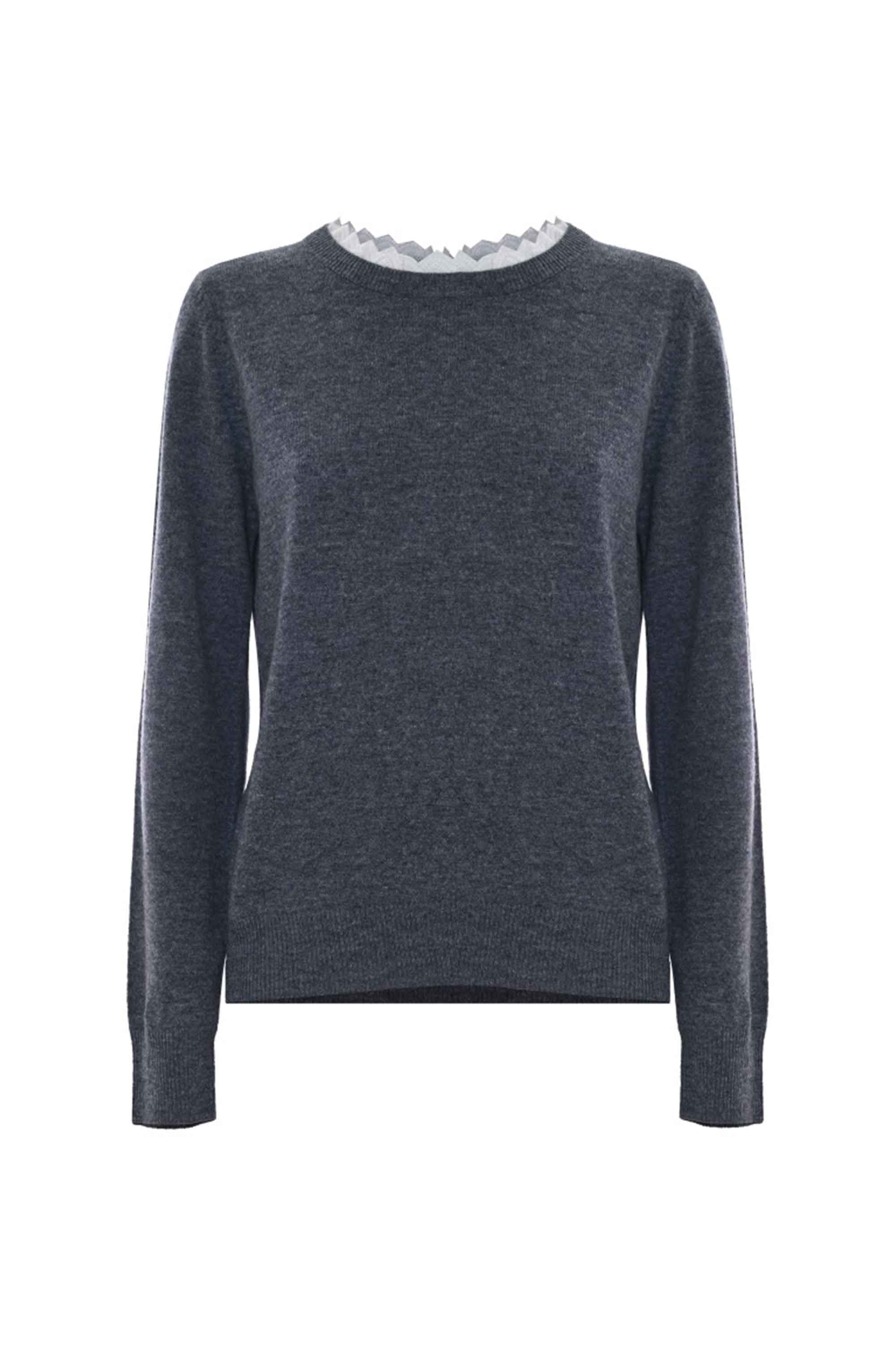 Maglia con scollo in pizzo sangallo - Maglia M/L Marshall - Image 5