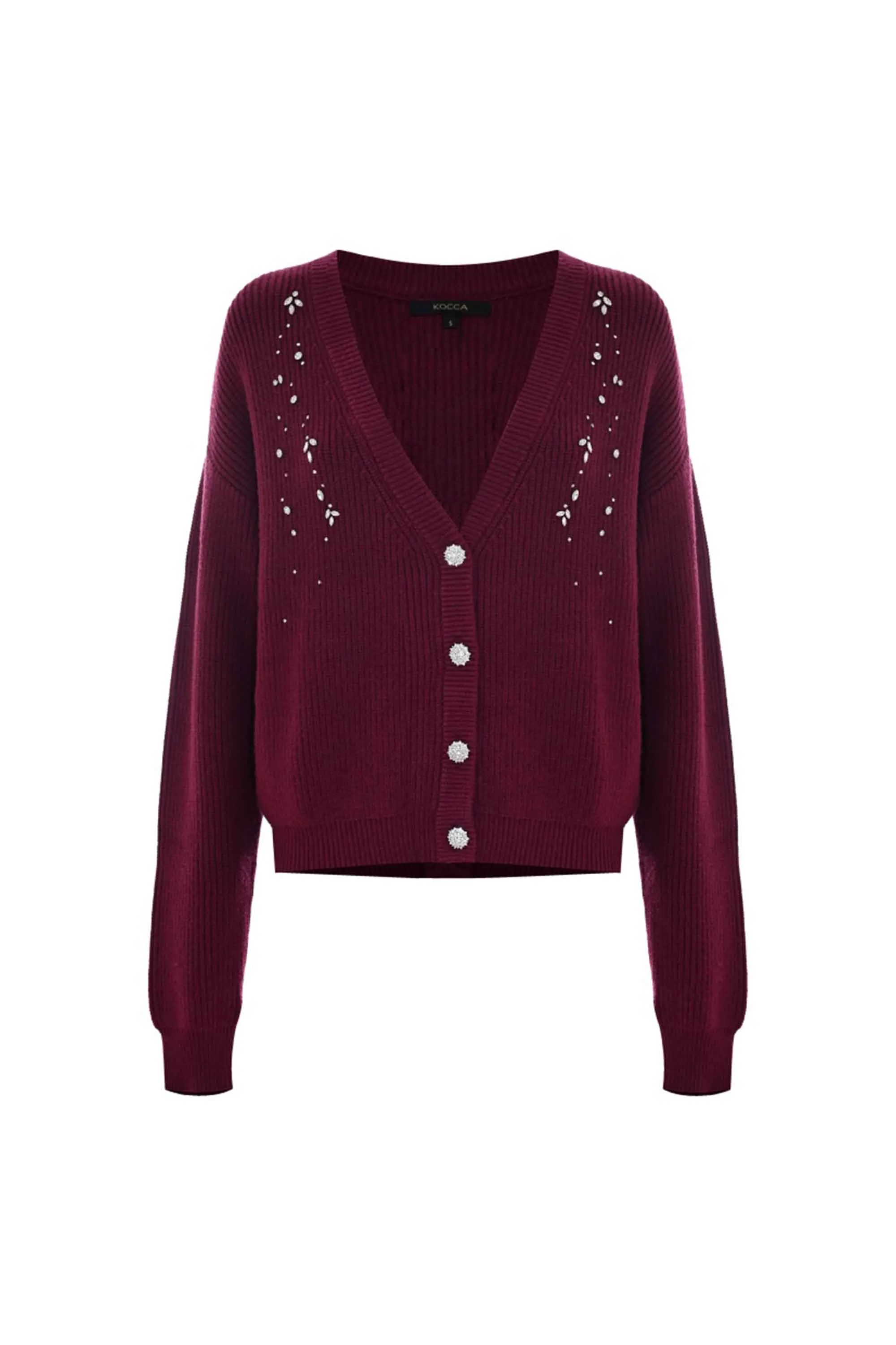 Maglia con scollo a V e dettagli gioiello - Maglia M/L Con Applicazione Balbina - Image 10