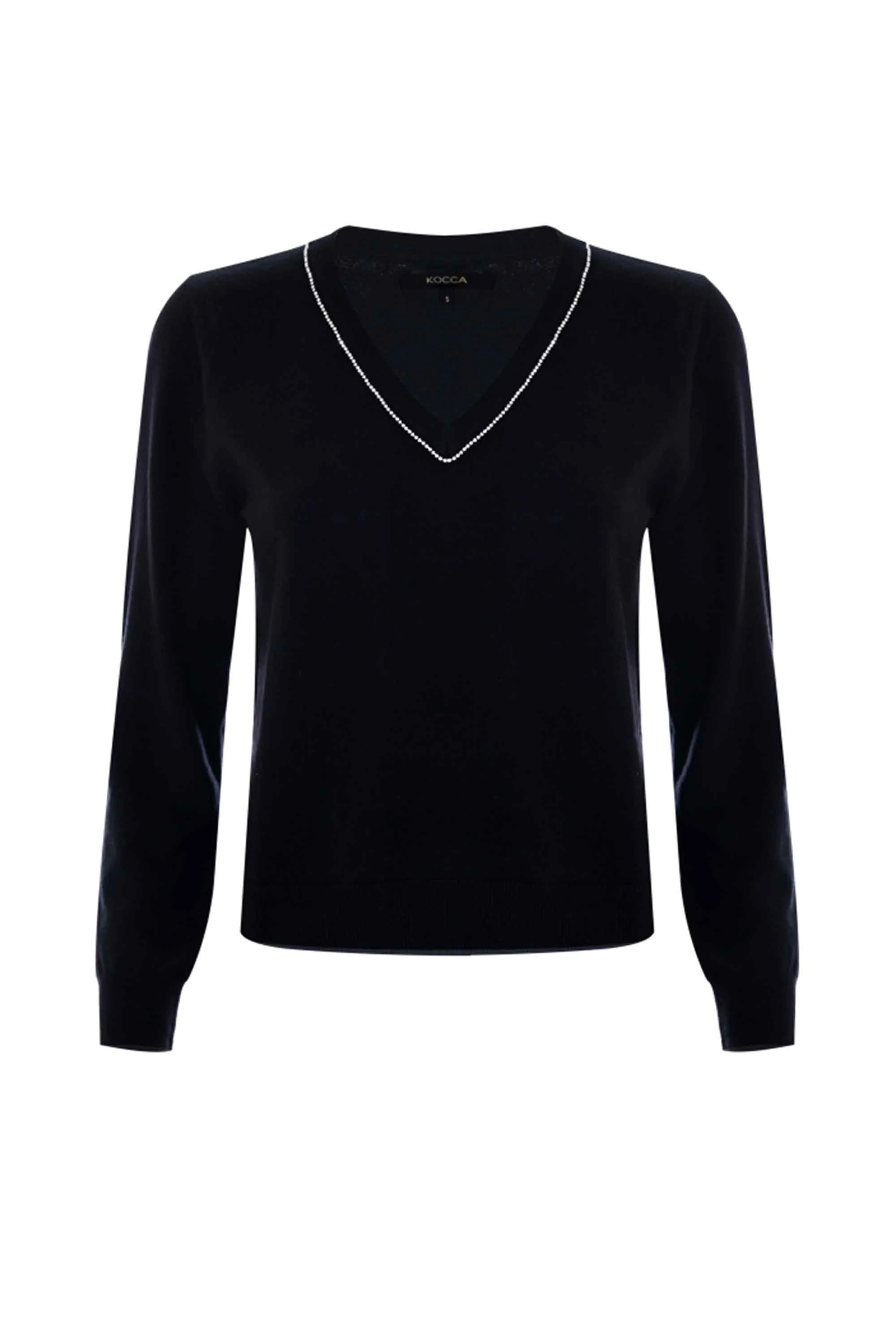 Maglia con scollo a V e strass - Maglia M/L Jorinda - Image 5