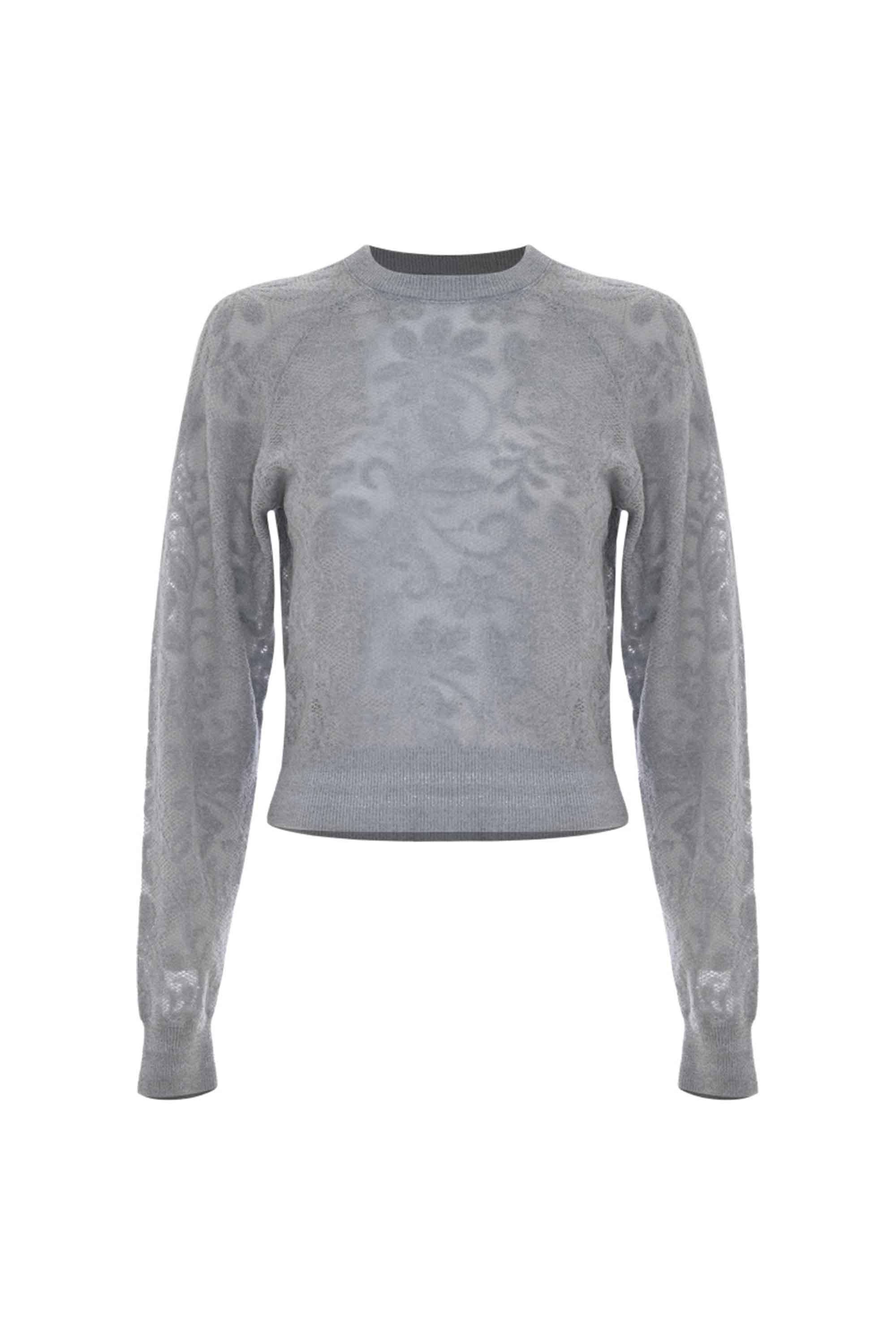 Maglia con trasparenze e ricami floreali - Maglia M/L Giole - Image 4