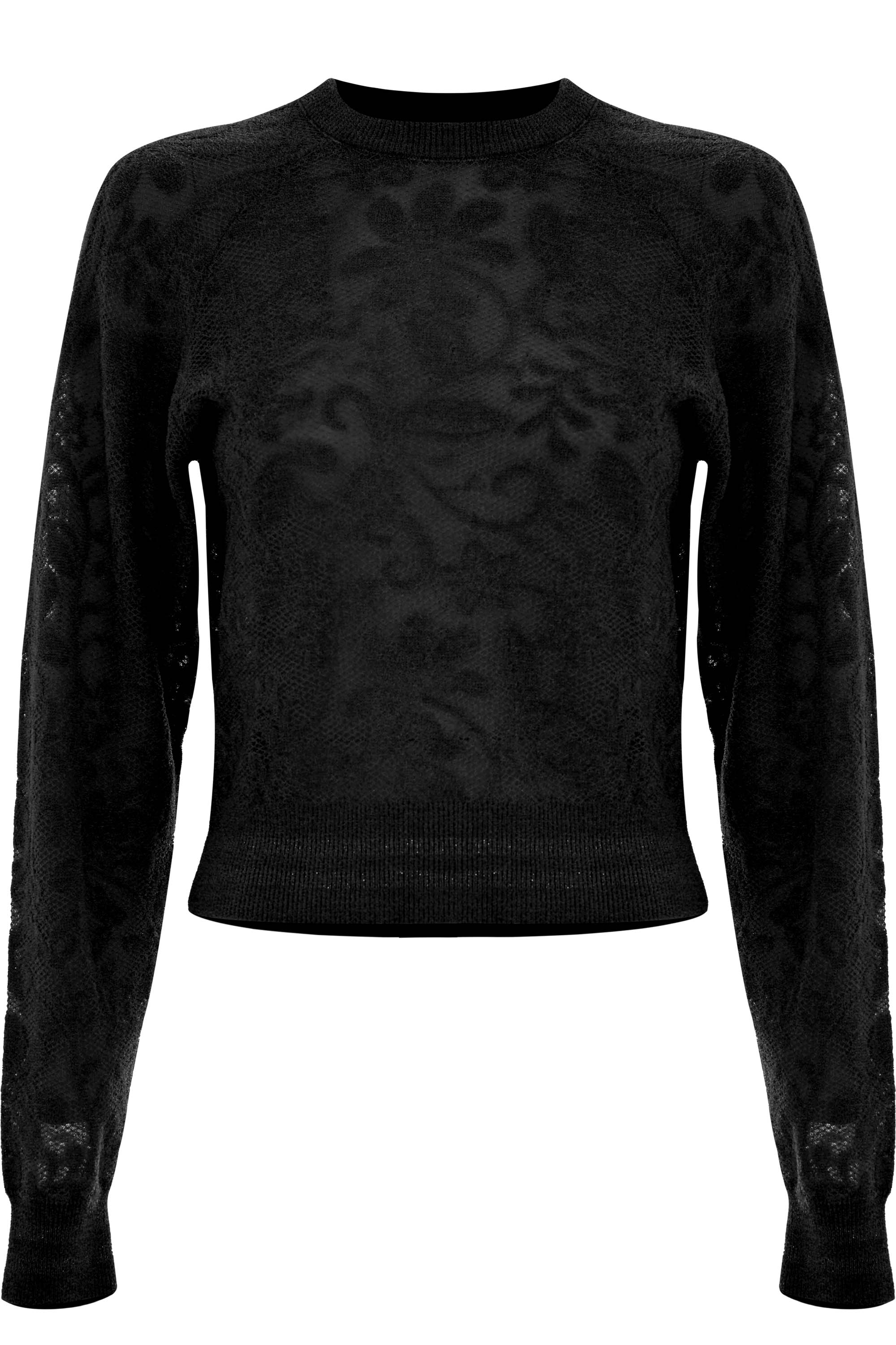 Maglia con trasparenze e ricami floreali - Maglia M/L Giole - Image 6