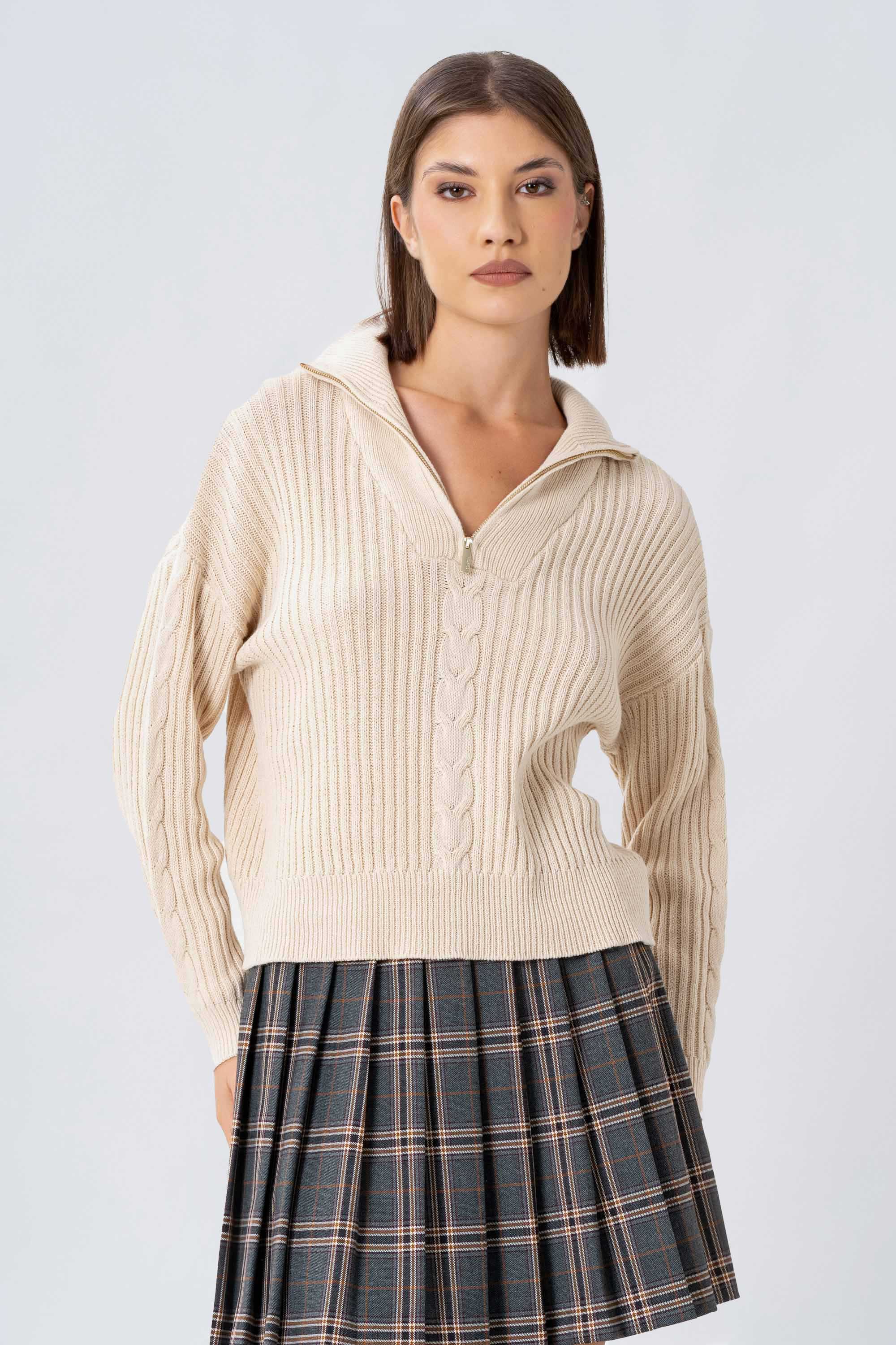 Maglia con zip e colletto - MAGLIA M/L ULIX