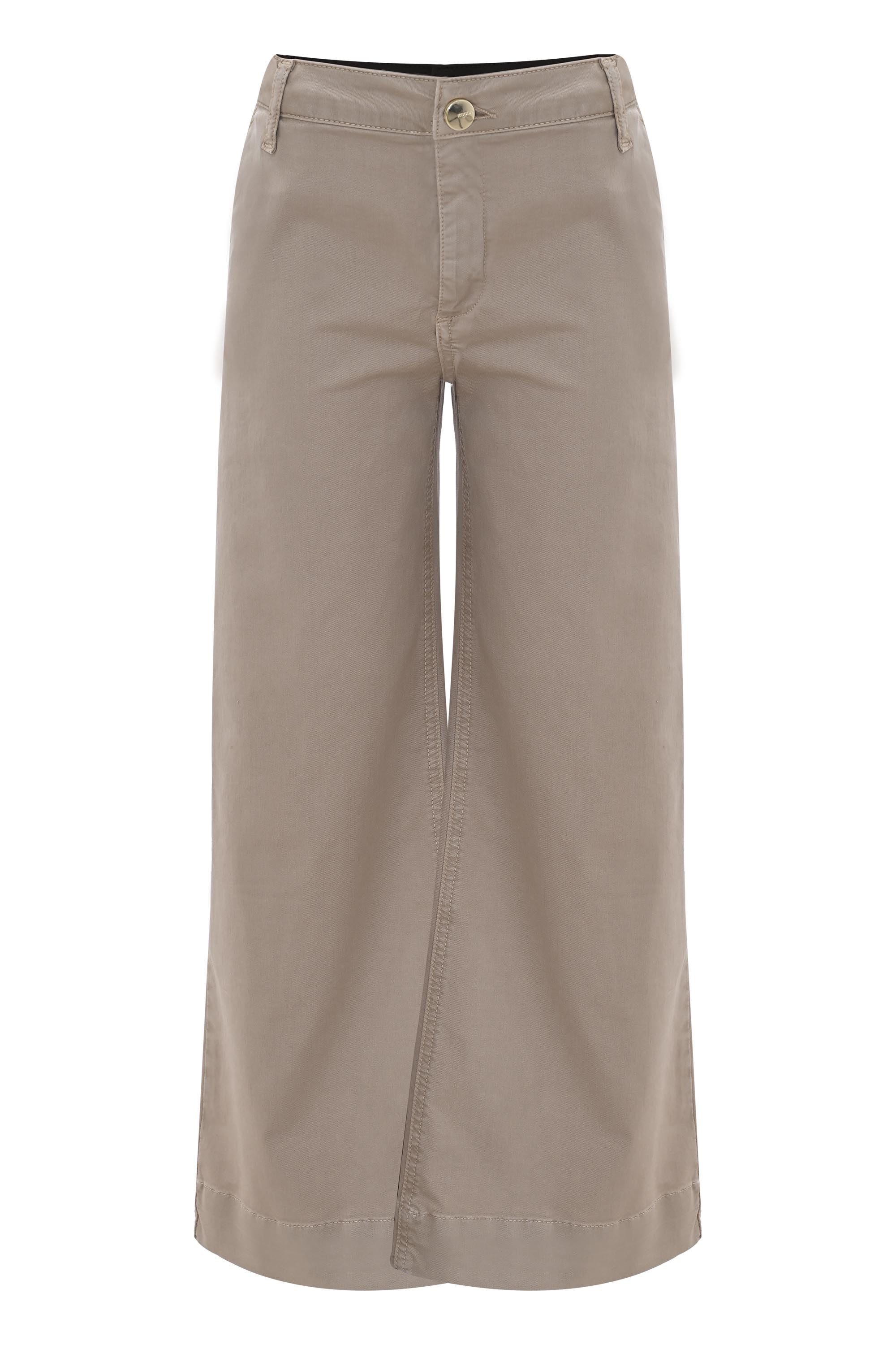 Pantalone ampio con bottone - PANTALONE COLOR TILWEN