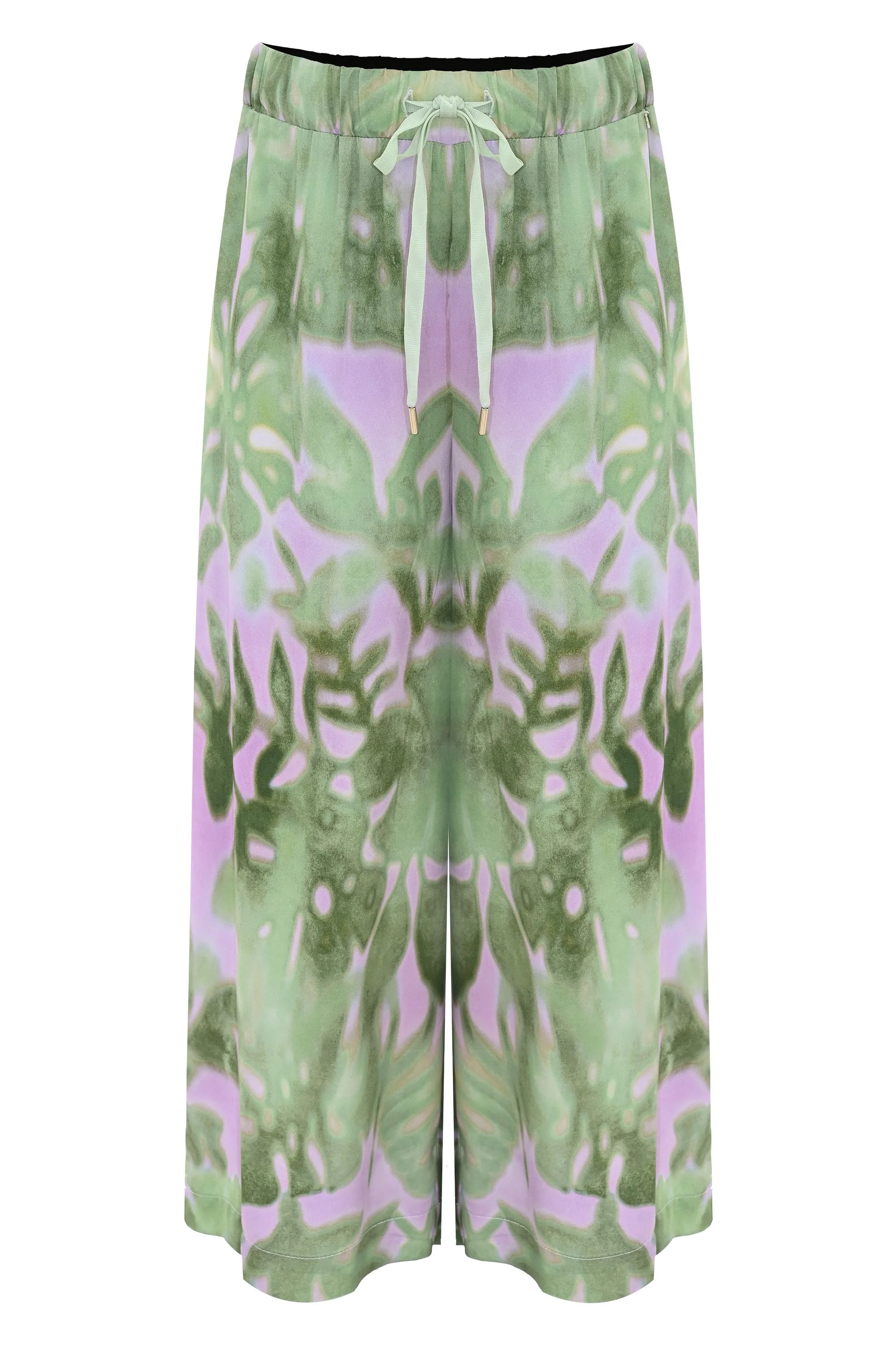 Pantalone a palazzo tessuto fantasia - PANTALONE DERBY