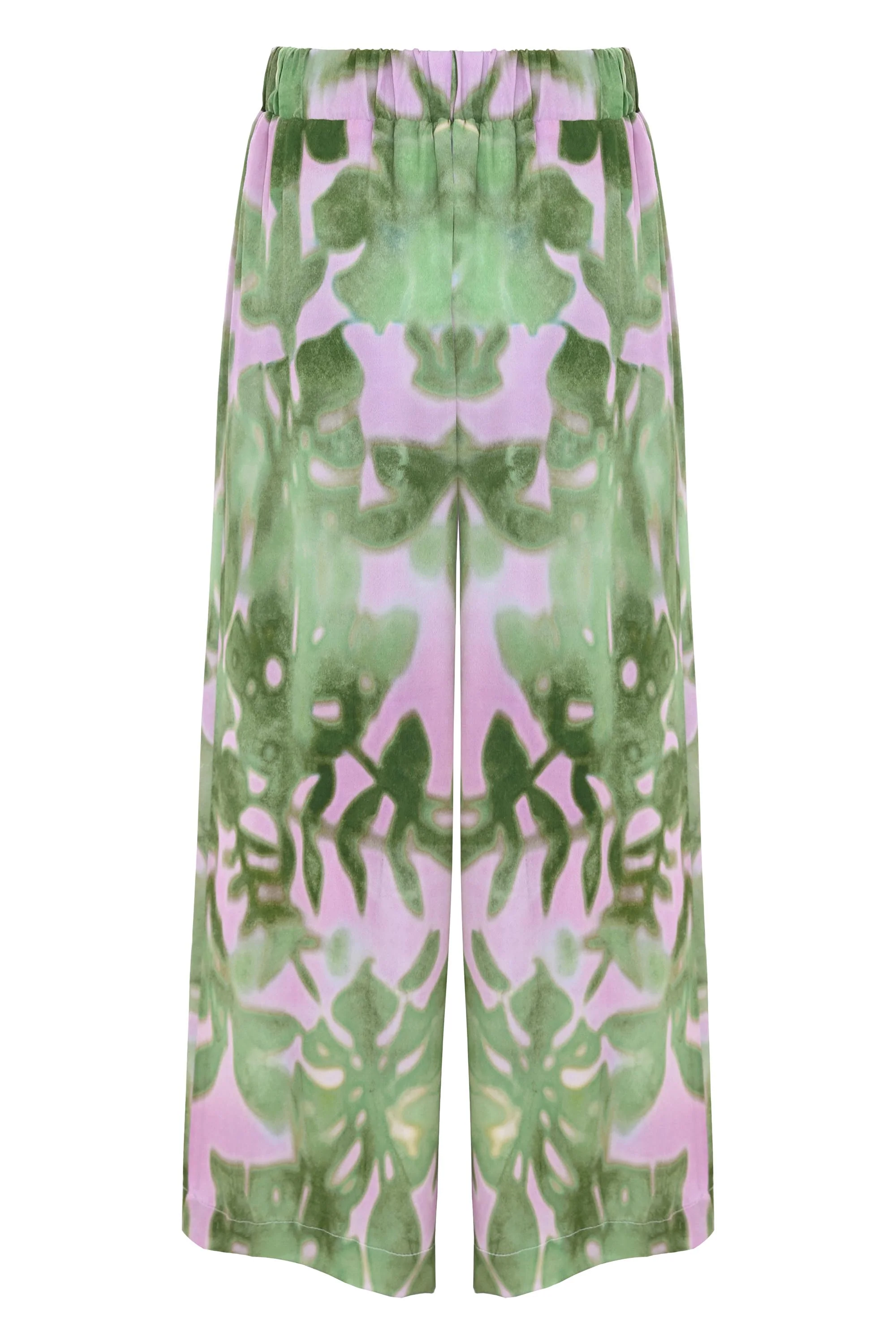 Pantalone a palazzo tessuto fantasia - PANTALONE DERBY - Image 2