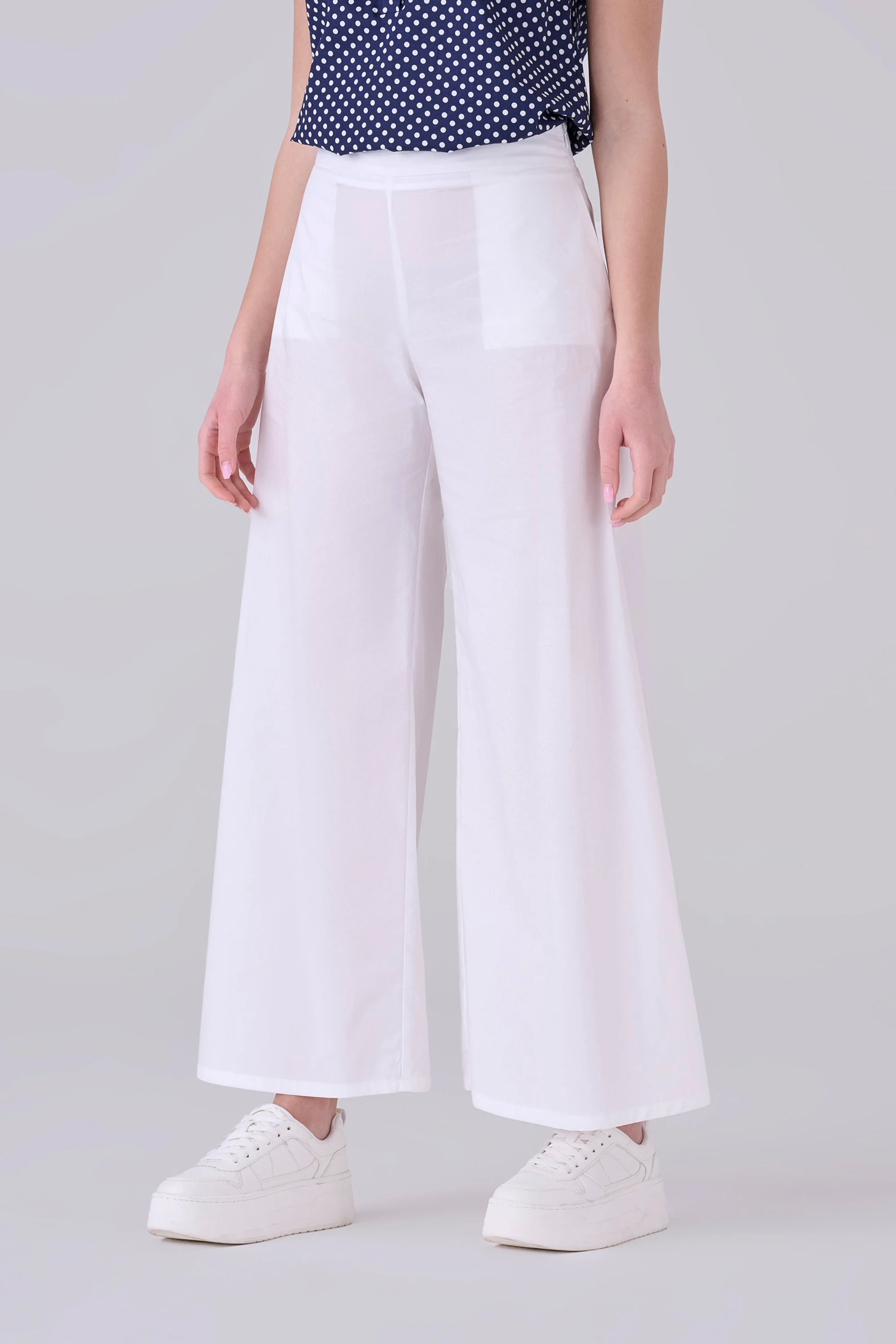 Pantaloni ampi in cotone - PANTALONE FASHION CATIAX