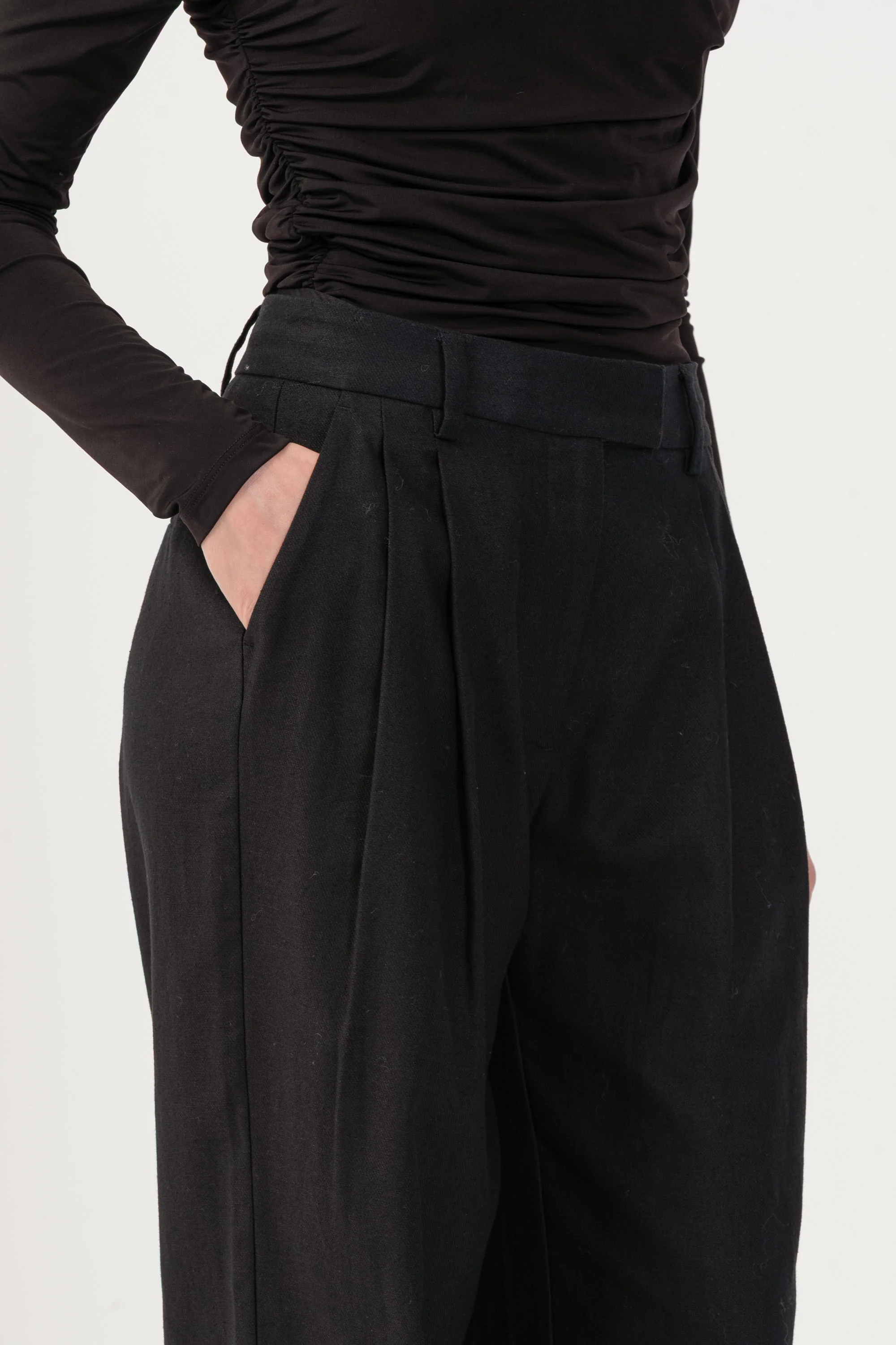 Pantaloni ampi sartoriali con pinces - PANTALONE FASHION YAKOX - Image 3