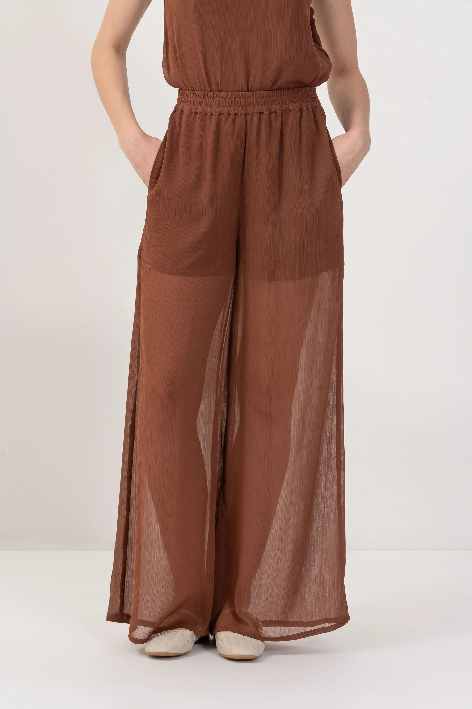 Pantaloni ampi see-through - PANTALONE FASHION HAMANX - Image 5
