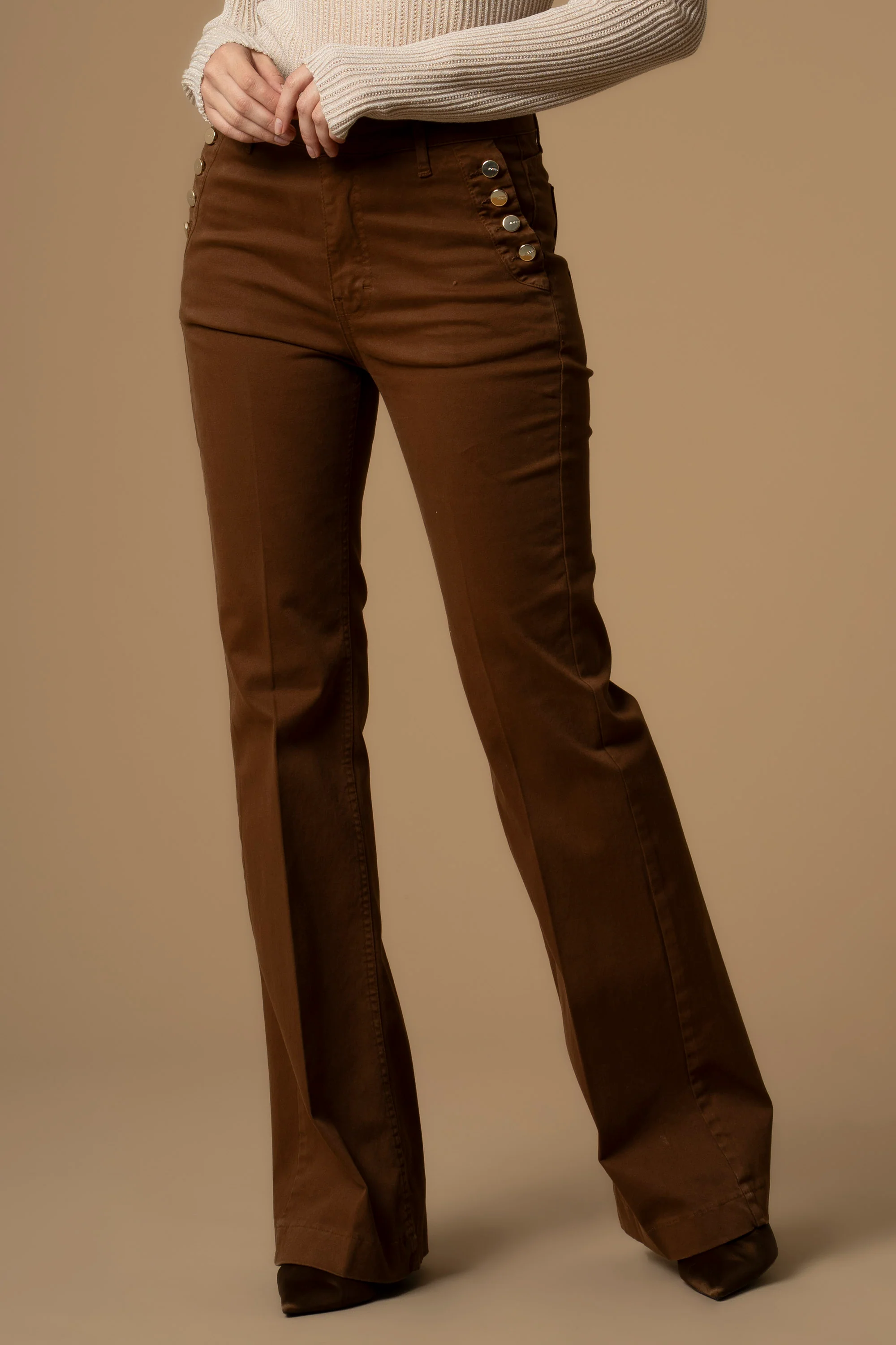 Pantaloni con bottoni - Pantaloni Color Rooney