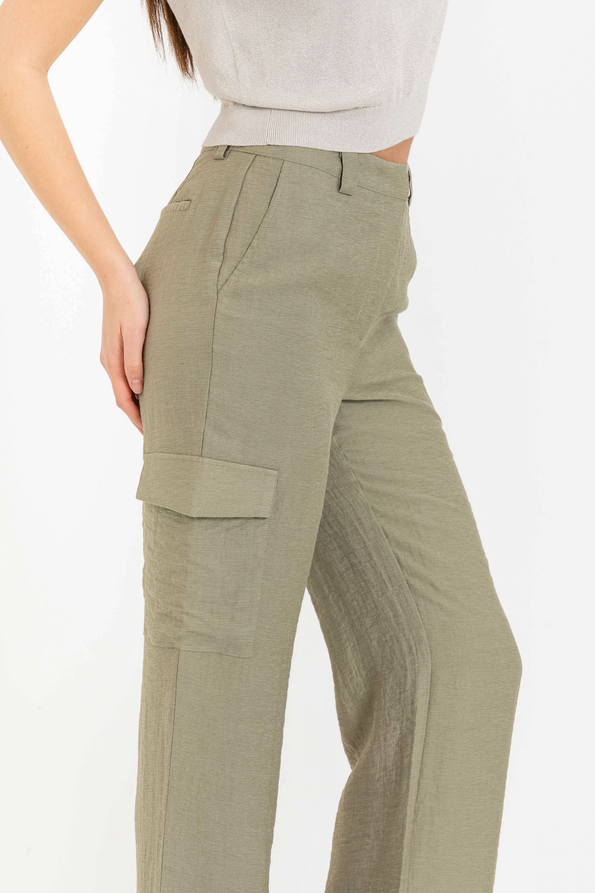 Pantaloni cargo a vita alta - Pantalone Fashion CATULLOX - Image 3