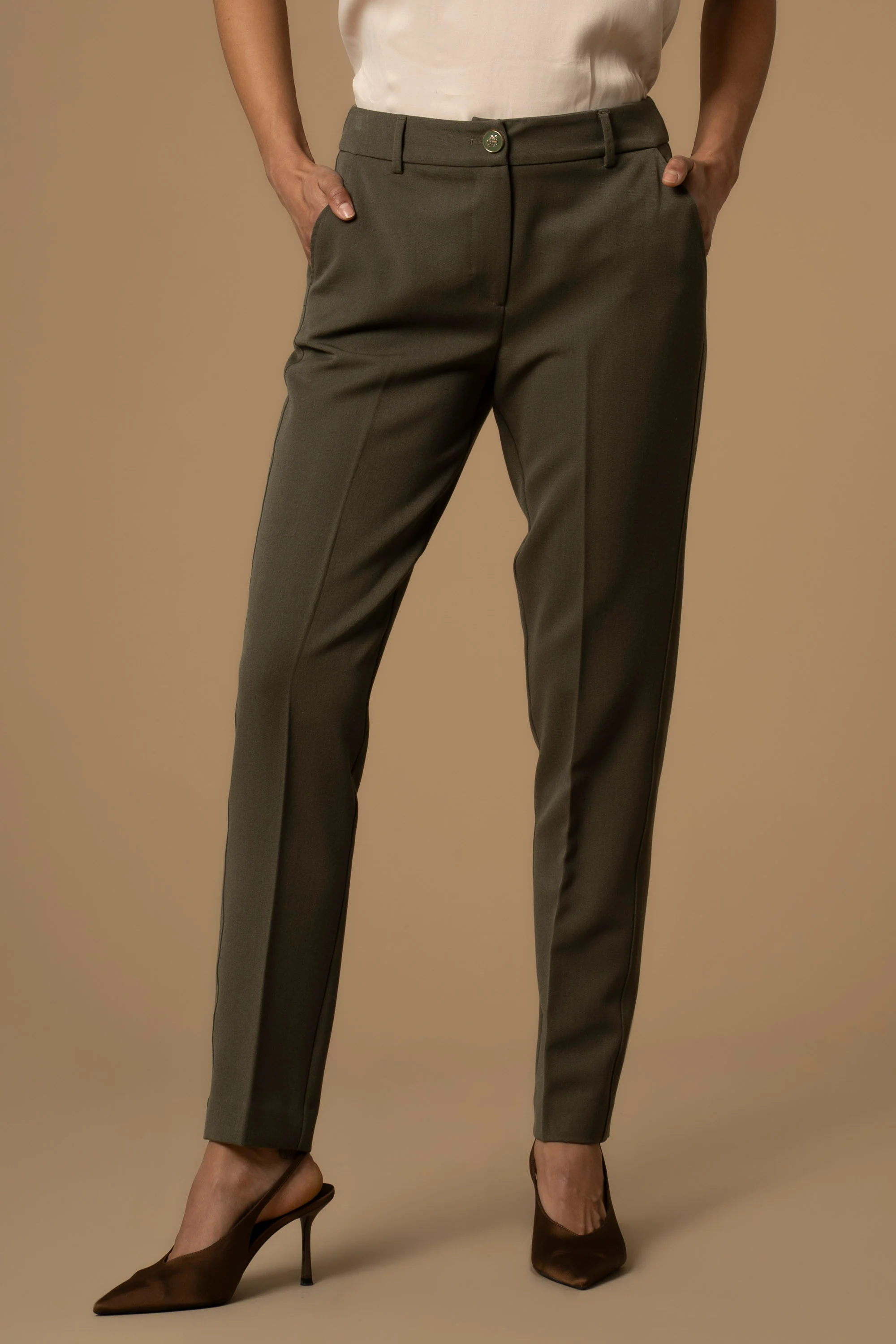 Pantaloni chino con piega - Pantaloni Lian