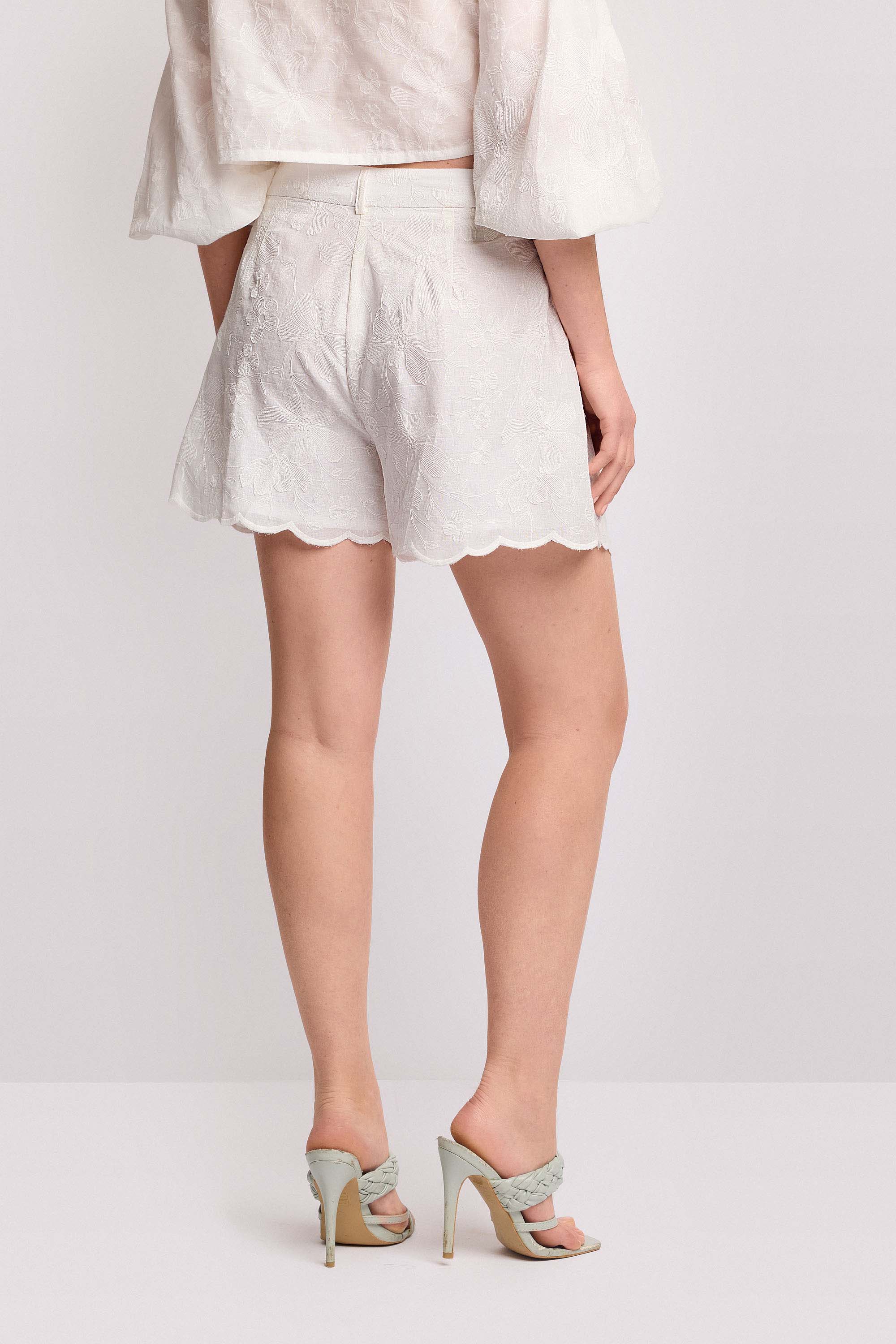 Pantaloni corti in cotone con vita alta - SHORT MICHELINA - Image 3
